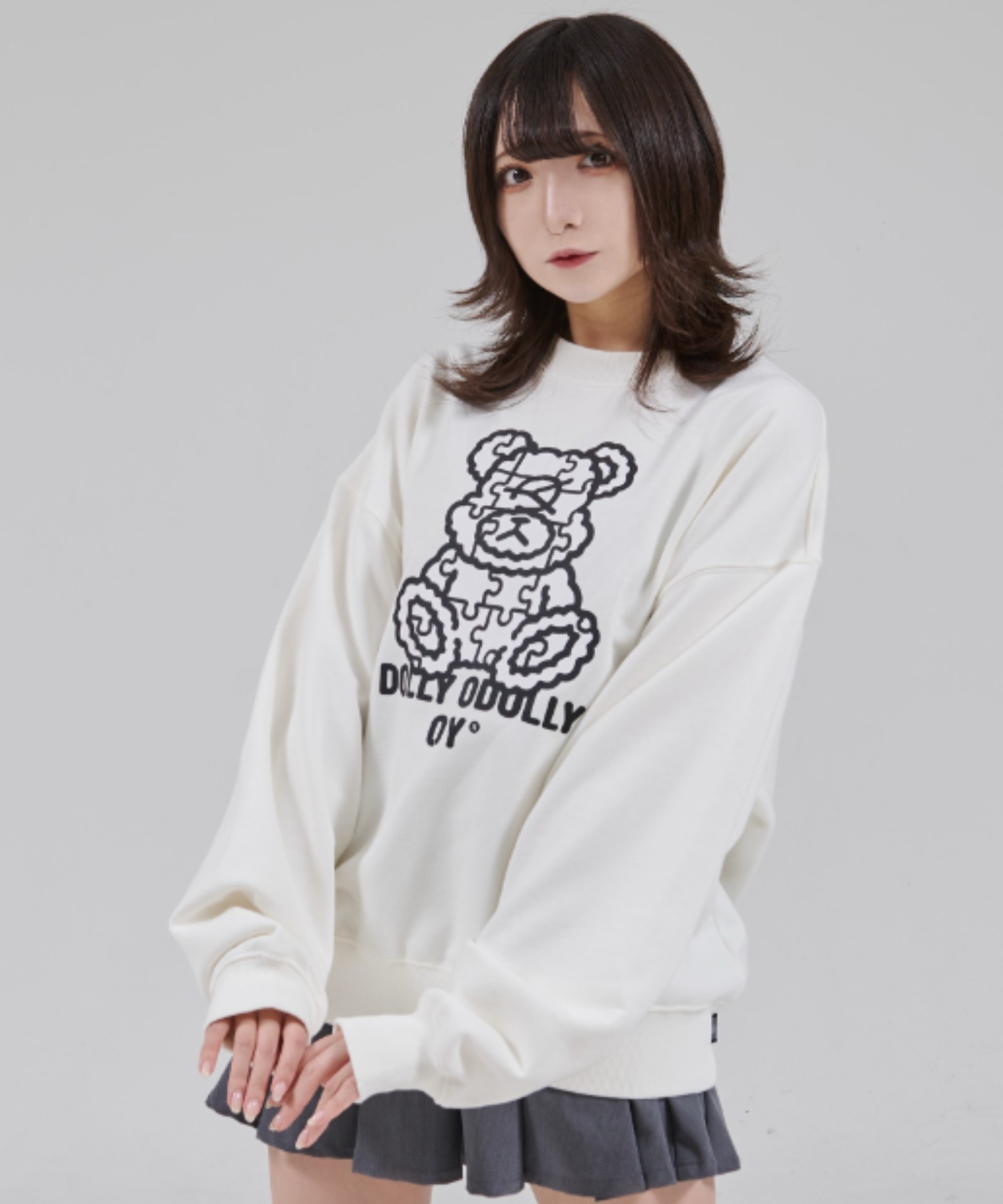 OY トレーナー OY/オーワイ』PUZZLE DOLLY CREWNECK/パズルドリー クルーネック OY│A