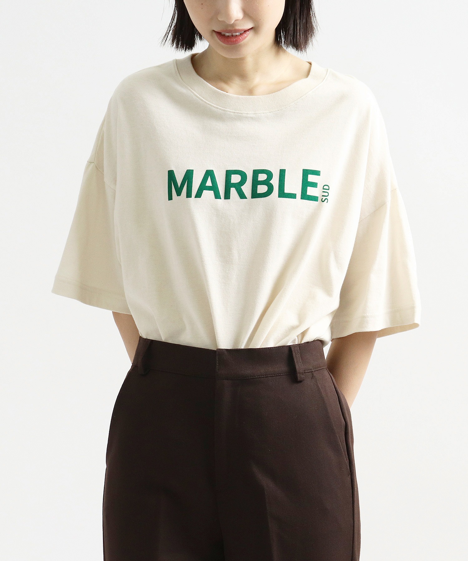 Marble Sud マーブルシュッド Marble S S Tee 01bs Salle De Bal Salle De Bal The Barefoot Online サルデバル ザベアフット オンライン