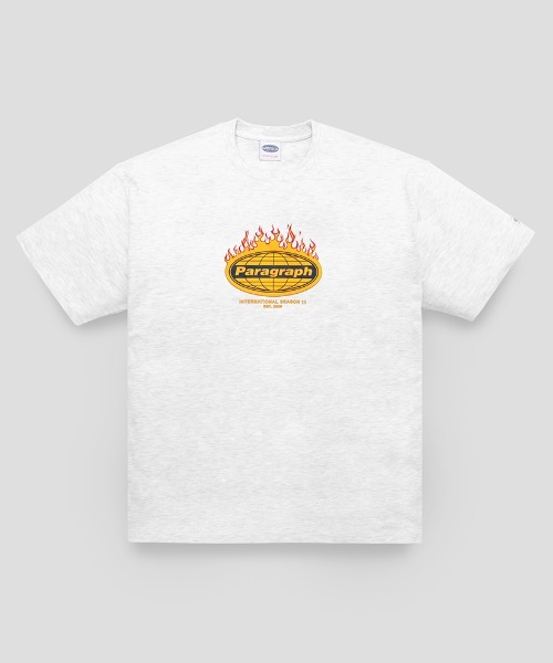 tシャツ A'GEM/9 × .kom「paragraph/パラグラフ」ファイヤーアーチロゴ半袖カットソー レディース メンズ A'GEM/9 × .kom 『Paragraph/パラグラフ』 FLAME LOGO T SHIRT