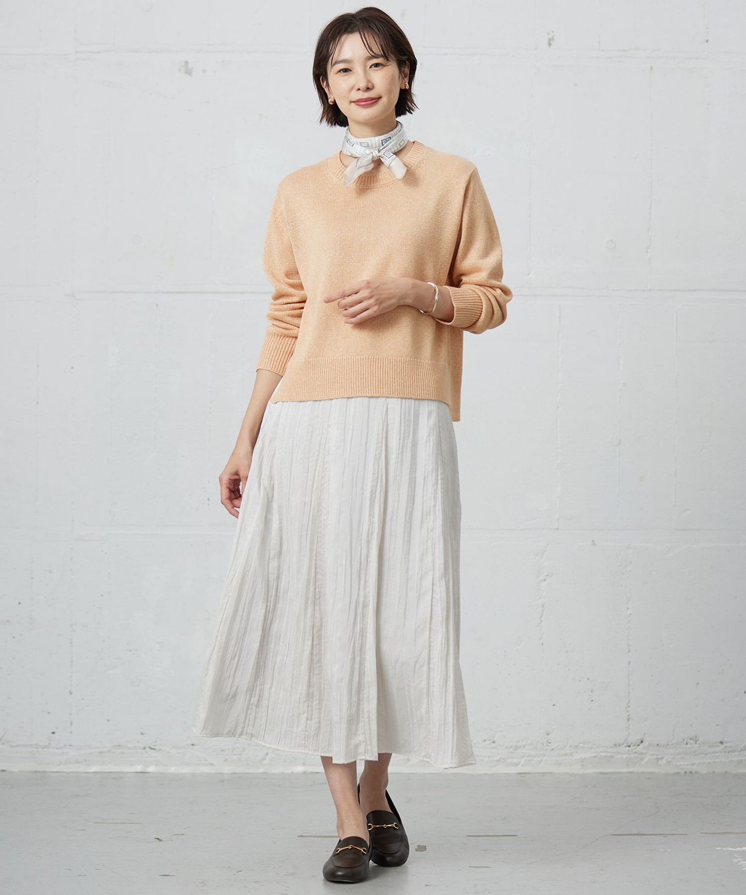 【洗える】Reeves  Shine クルーネック ニット