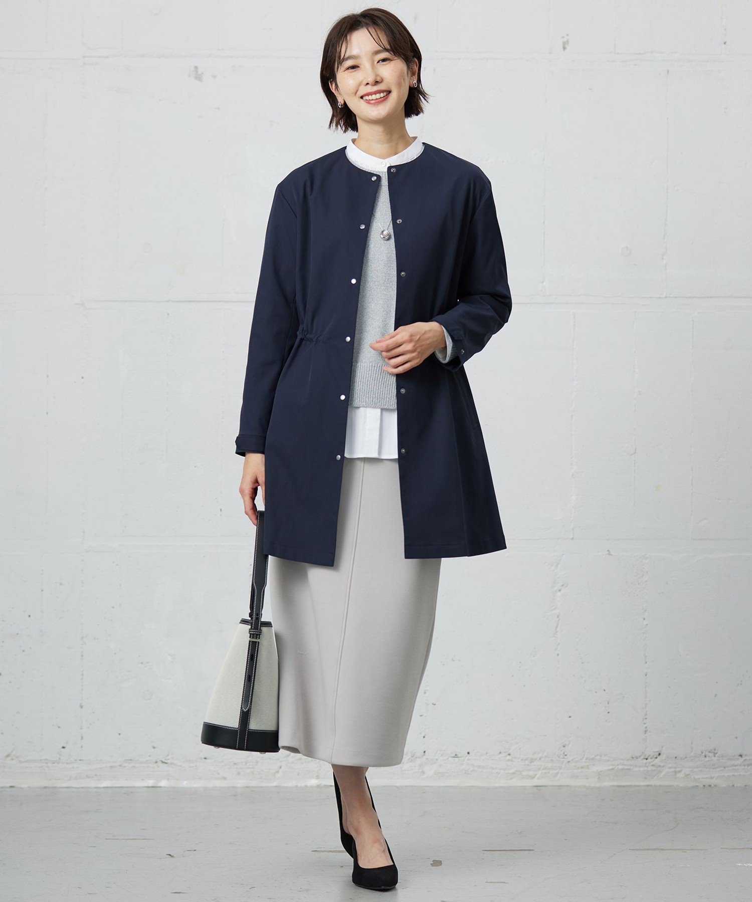 【洗える】Reeves  Shine クルーネック ニット