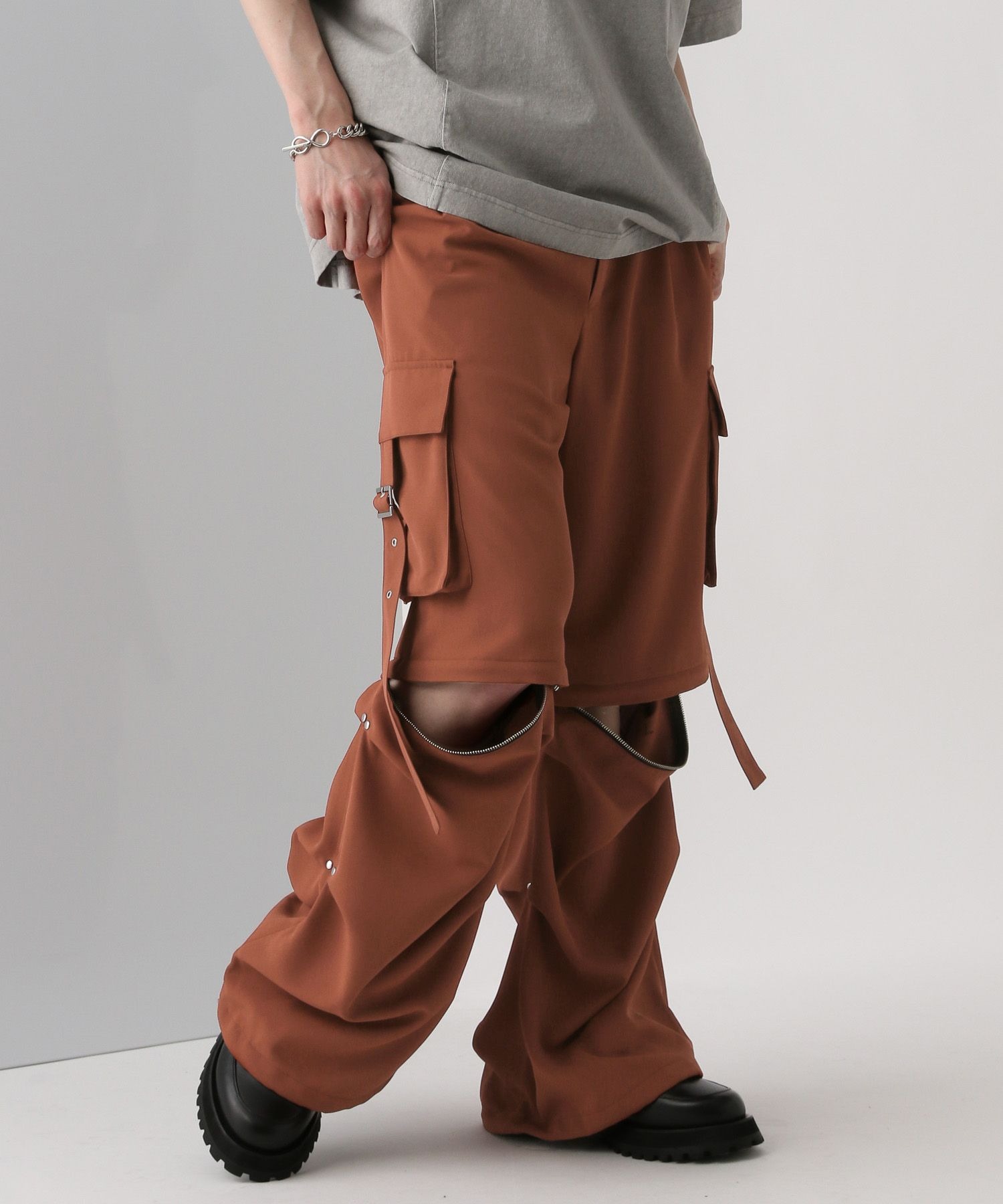 SETUP対応】2WAYベルトカーゴパンツ(HARE)