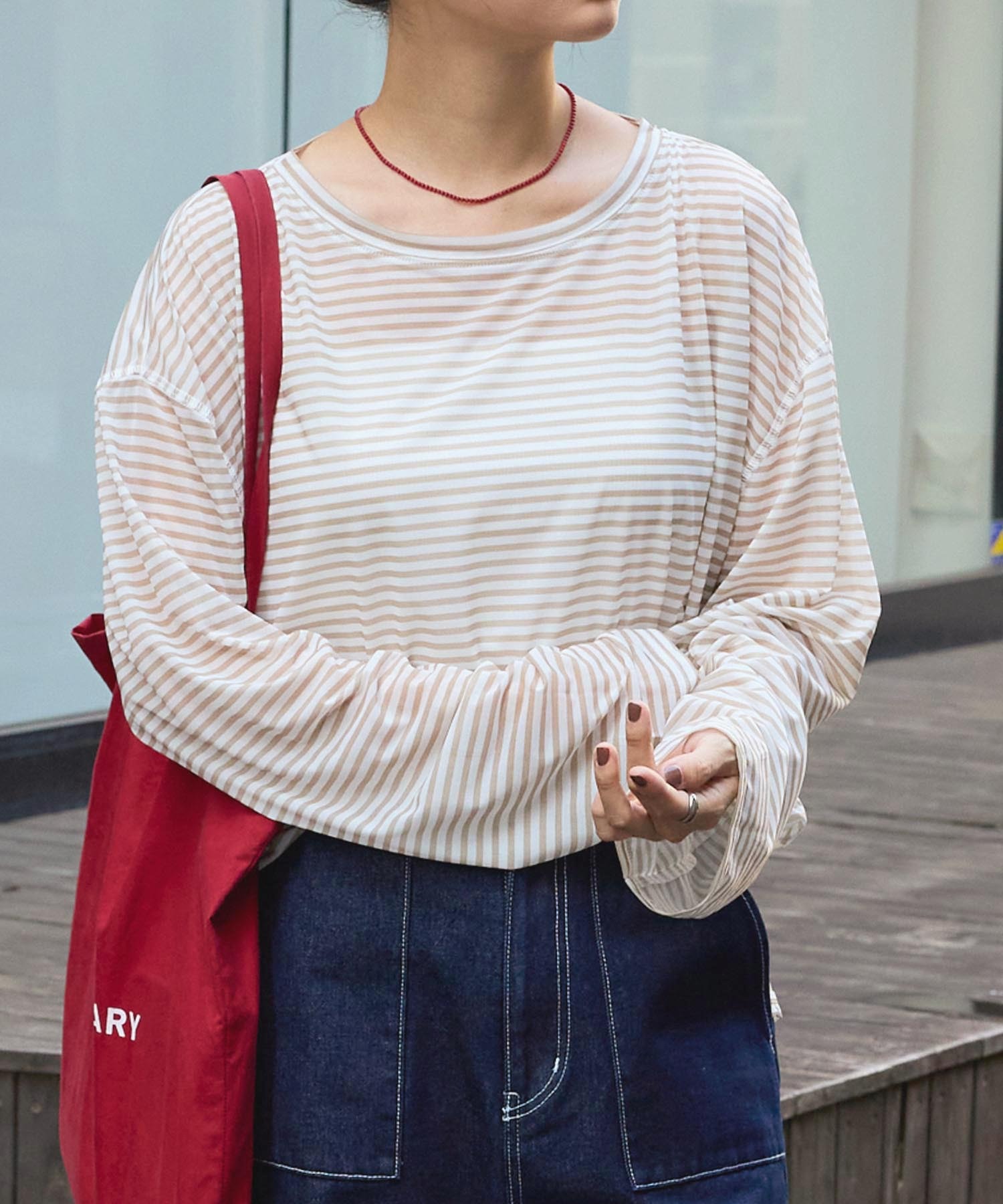 arama様オーダーページ シアーボーダーオーバーサイズプルオーバー MONO-MART│MONO