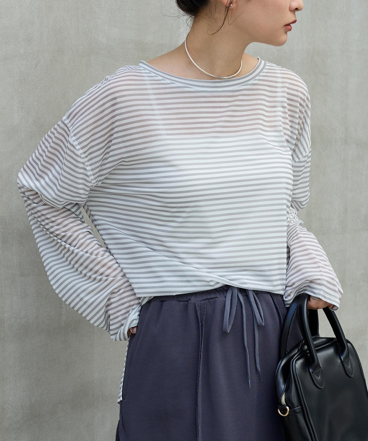 arama様オーダーページ シアーボーダーオーバーサイズプルオーバー MONO-MART│MONO