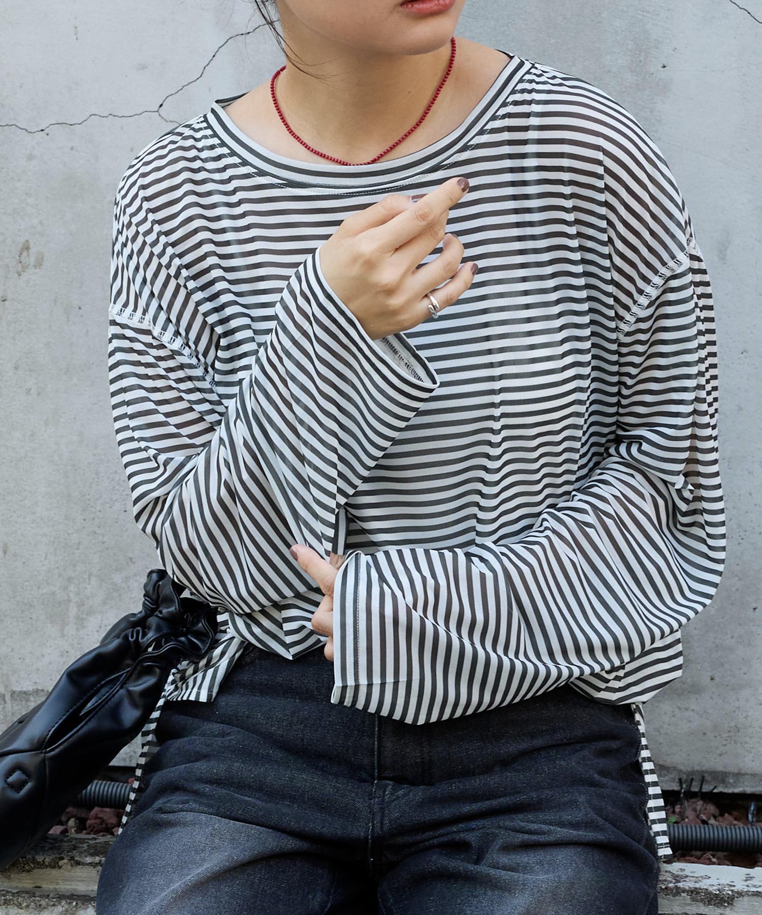 arama様オーダーページ シアーボーダーオーバーサイズプルオーバー MONO-MART│MONO