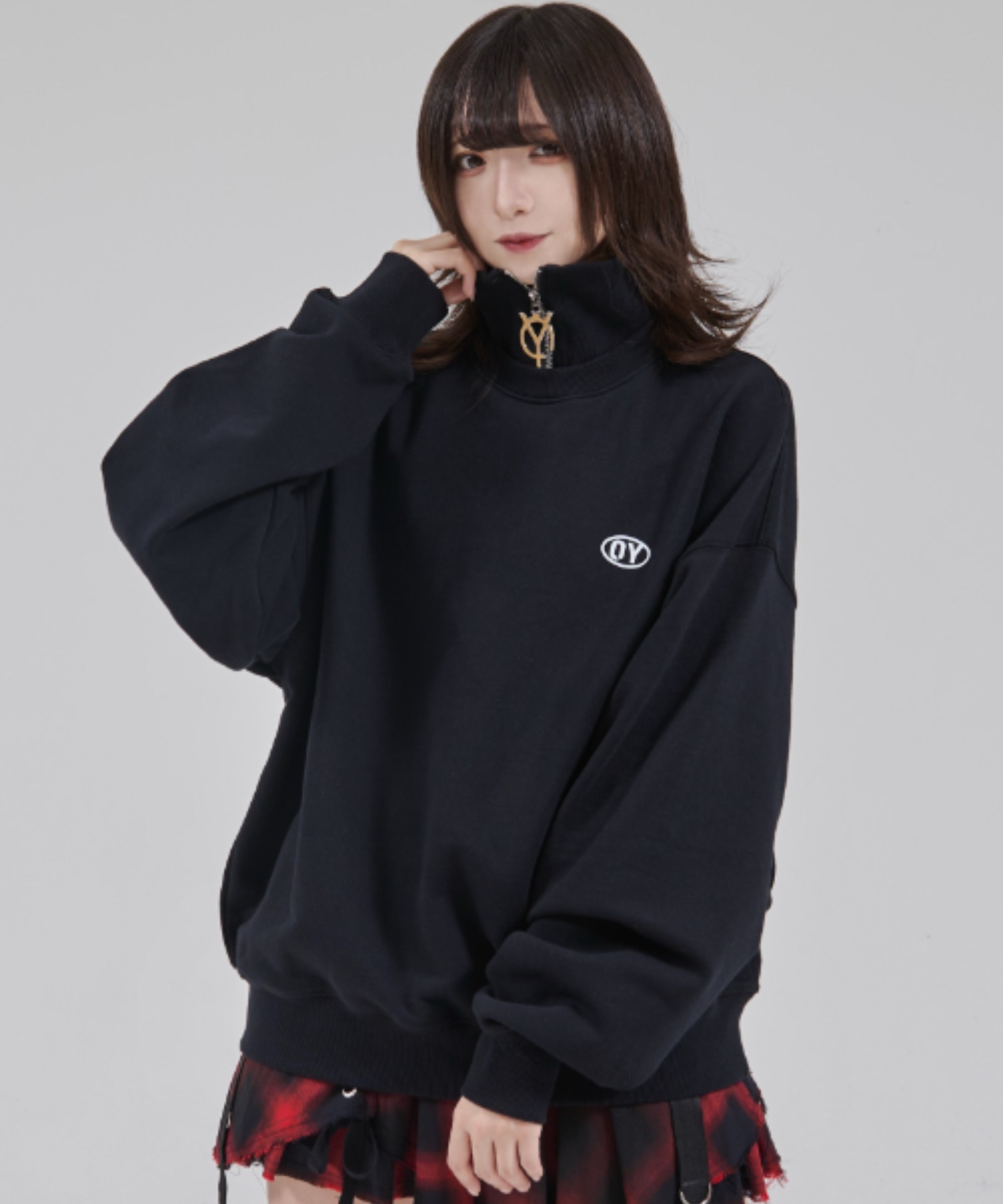 OY/オーワイ』LOGO ZIPPER SWEATSHIRT/ロゴ ジッパー スウェットシャツ