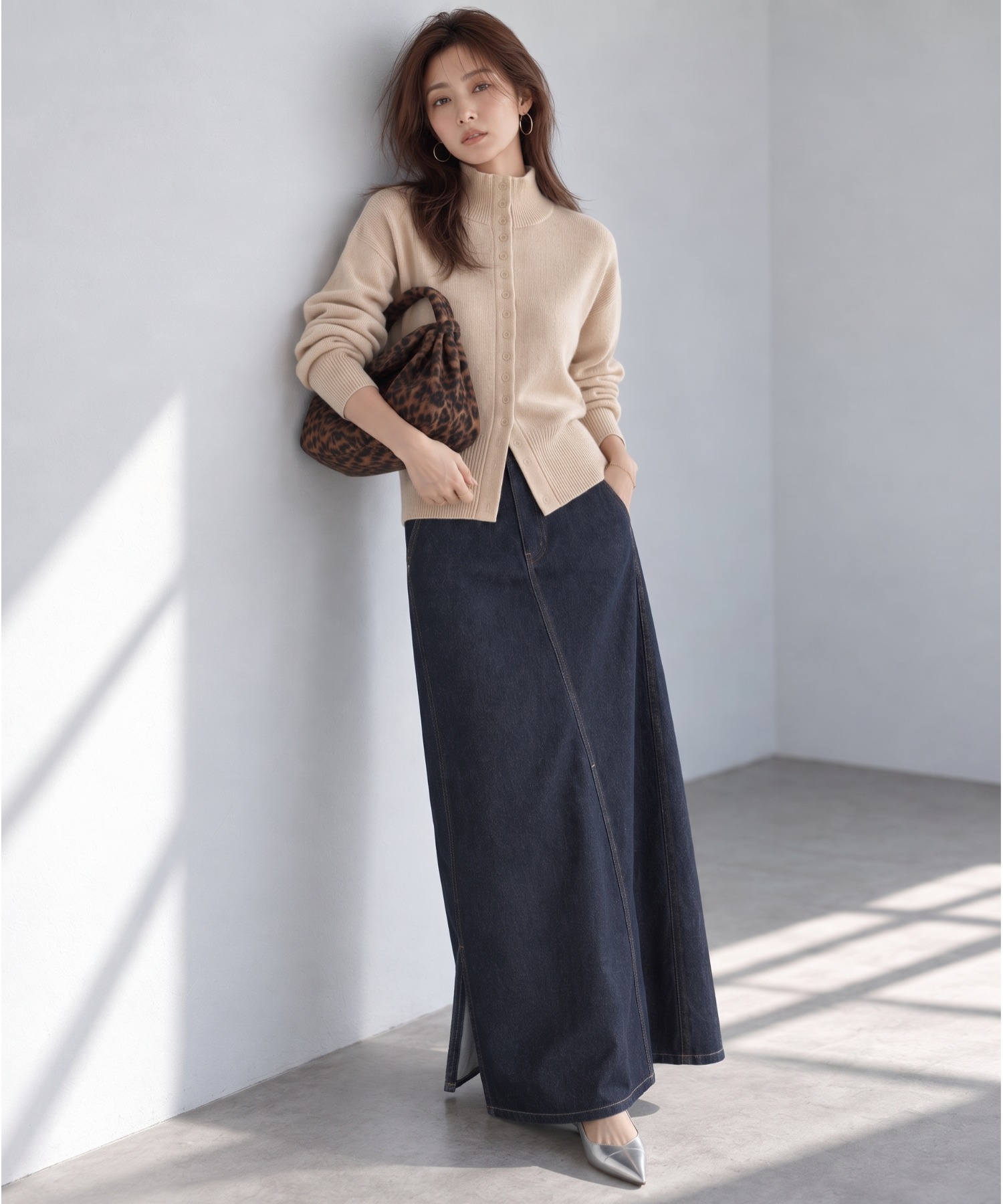 model：160cm
着用サイズ：FREE