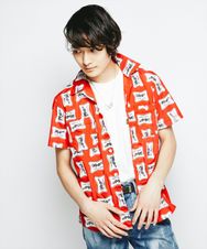 HIGH TIMES総柄半袖エンジニアシャツ