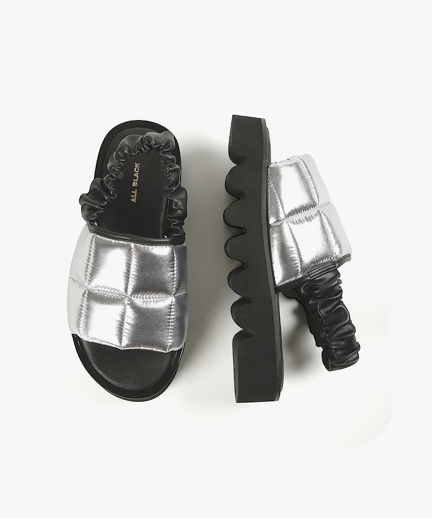 厚底/3.5cm】厚底パフサンダル ALL BLACK│Jeffrey Campbell OFFICIAL