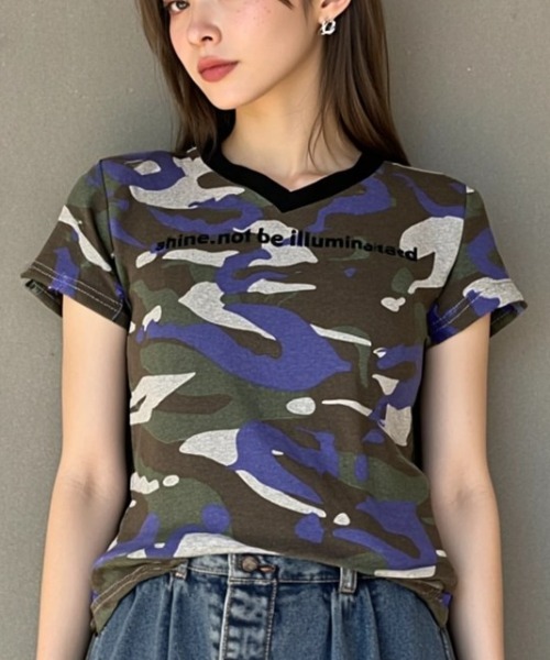 A'GEM/9 × .kom 『.KOM/ドットケーオーエム』 肩パッド入りカモフラ柄V