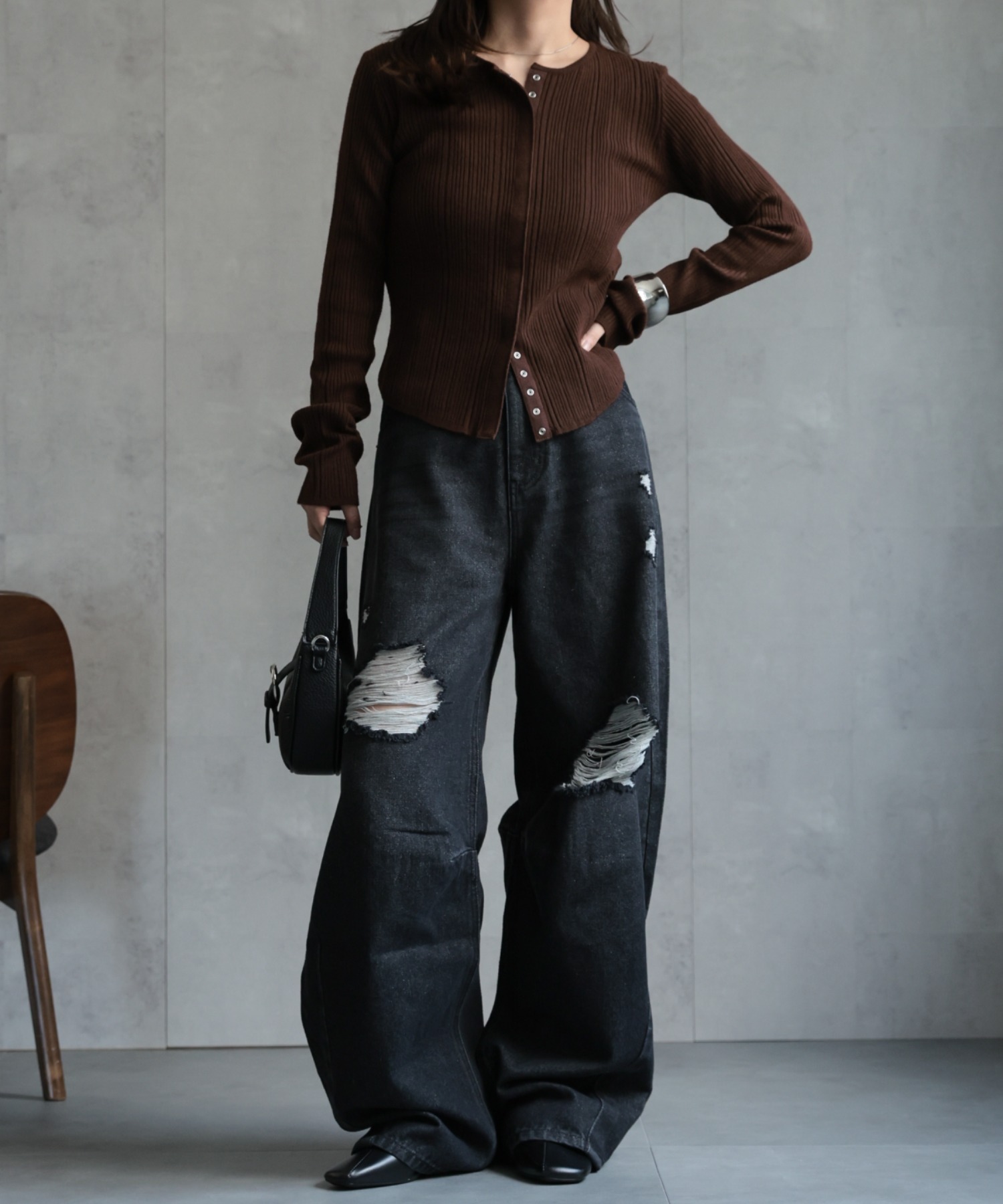 model：156cm 着用サイズ：FREE