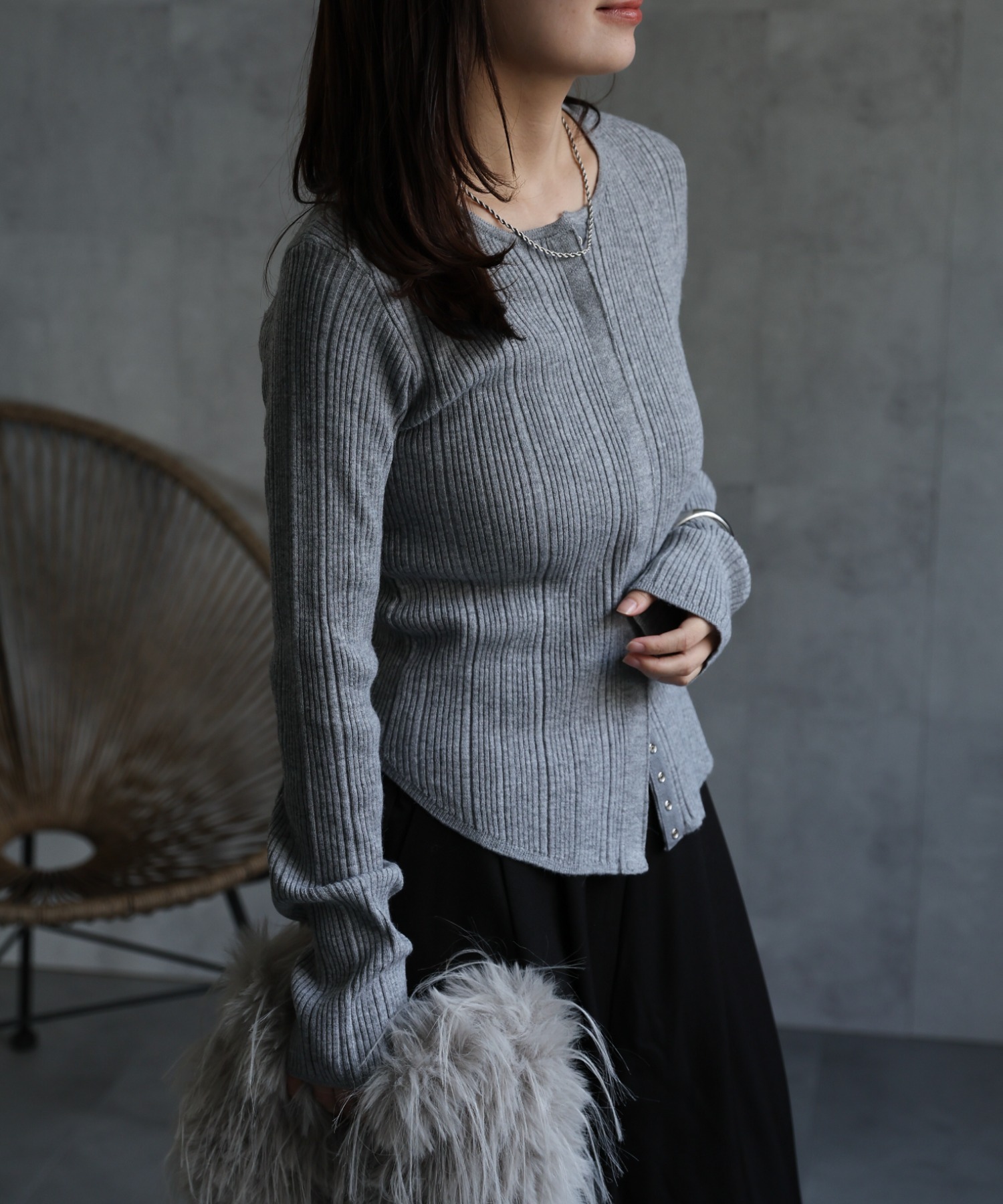 model：156cm 着用サイズ：FREE
