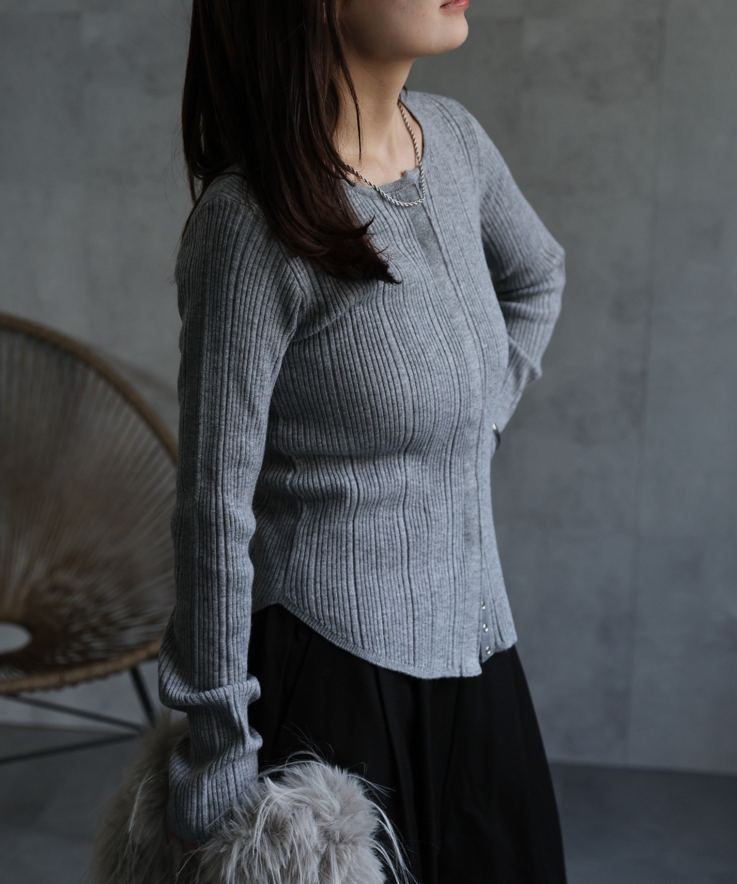 model：156cm 着用サイズ：FREE