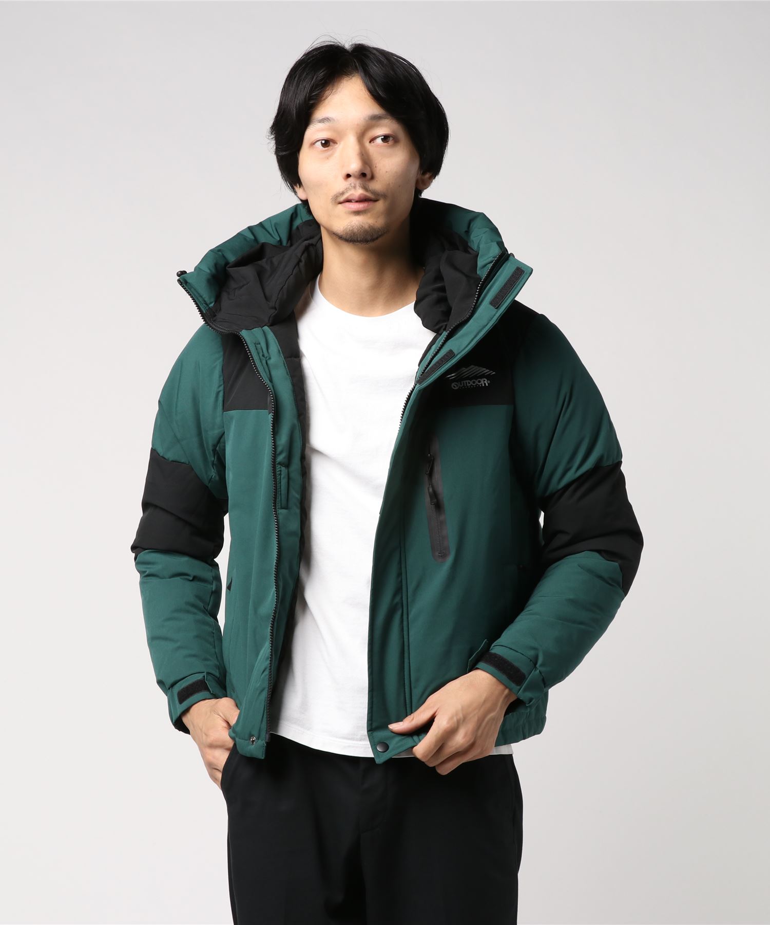 OUTDOOR PRODUCTS】【GO OUT１２月号掲載】切替フード中綿ジャケット