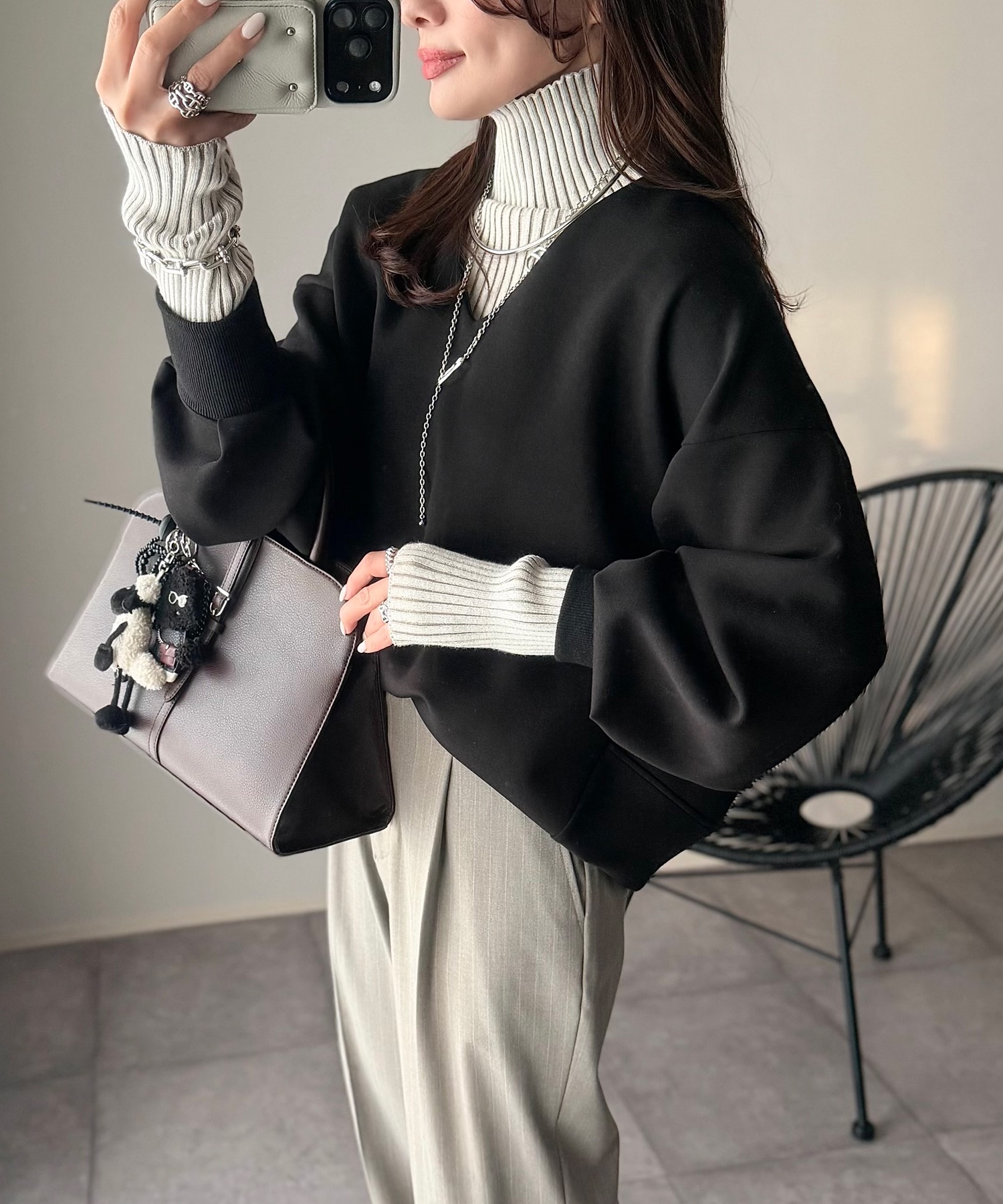 エンフォルド　コクーンアームニット　ドゥーズィエムクラス　ロンハーマン エンフォルド コクーンアームニット ドゥーズィエムクラス ロン