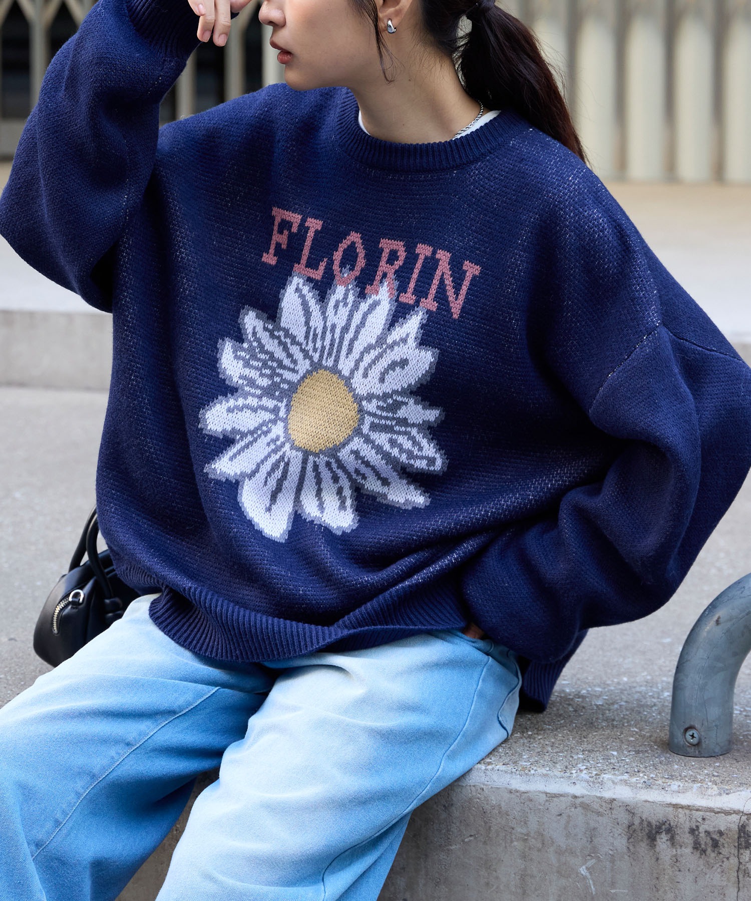 レトロジャガードアソートロゴグラフィックスウェットライクオーバー