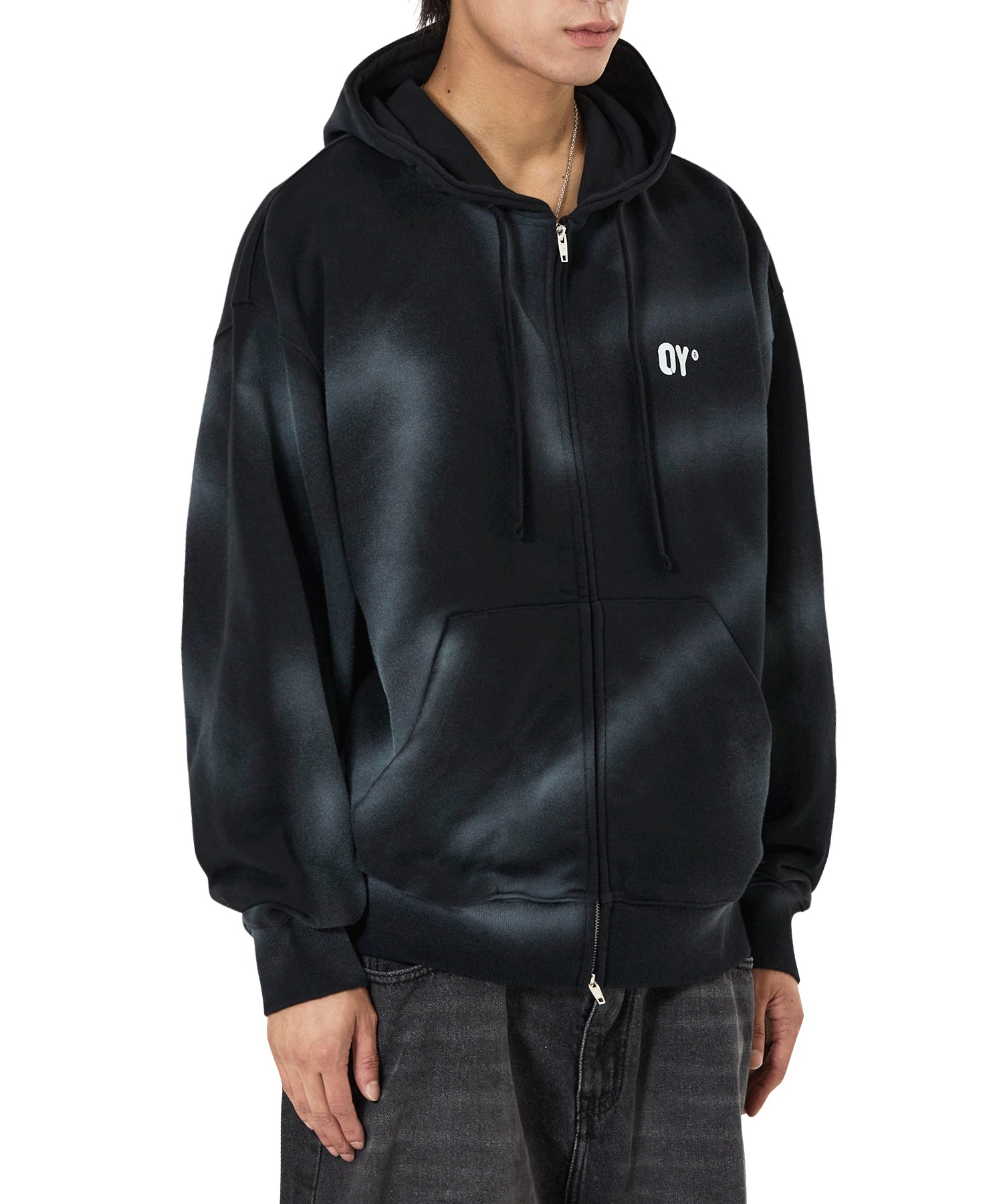 OY/オーワイ』DIRTY SPRAY MELTING DOLLY HOODIE ZIP UP