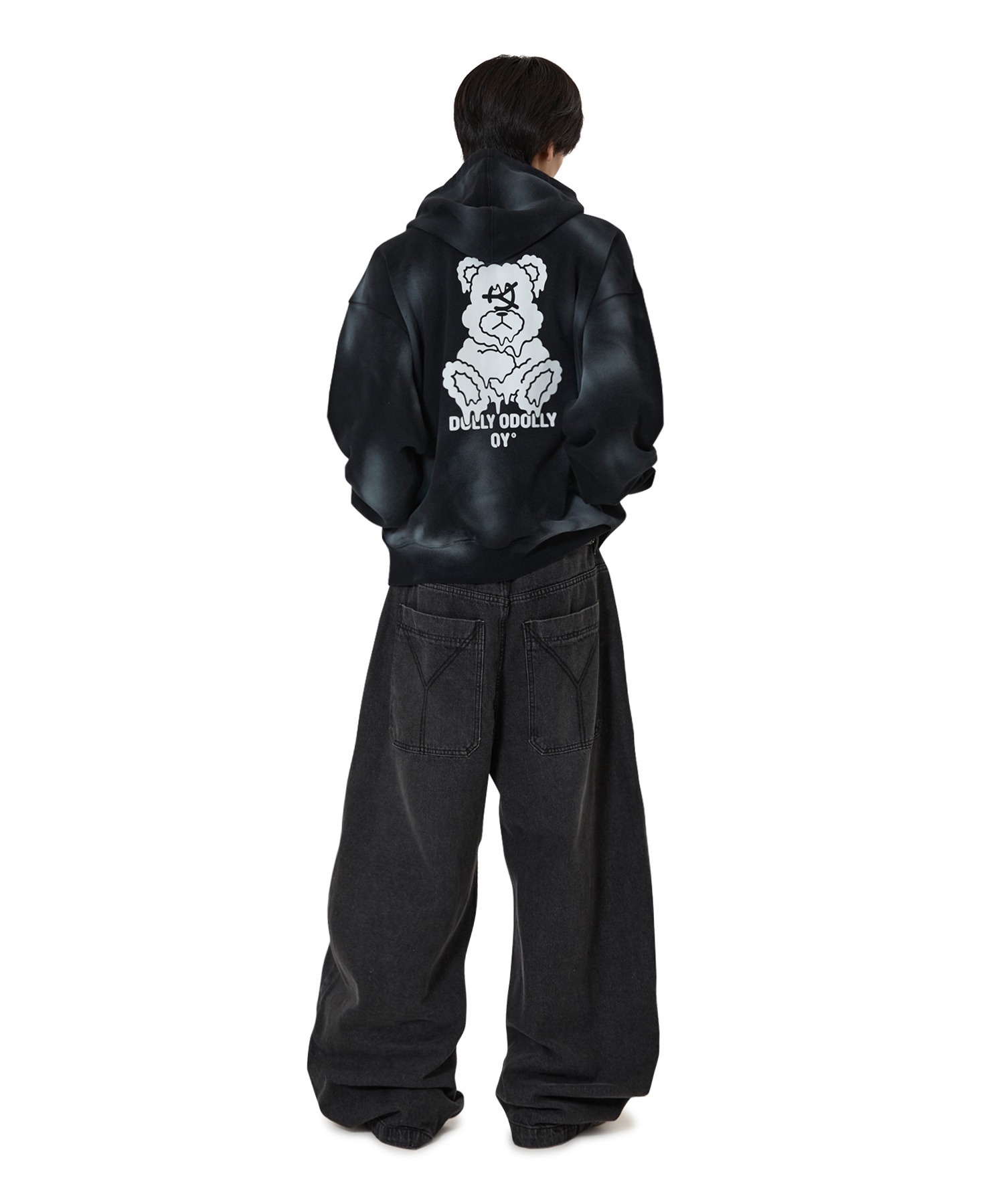 OY/オーワイ』DIRTY SPRAY MELTING DOLLY HOODIE ZIP UP/スプレー メル