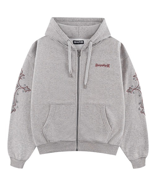 A'GEM/9 × .kom 『SUPPLIER/サプライヤー』 RHINESTONE CROSS SLEEVE