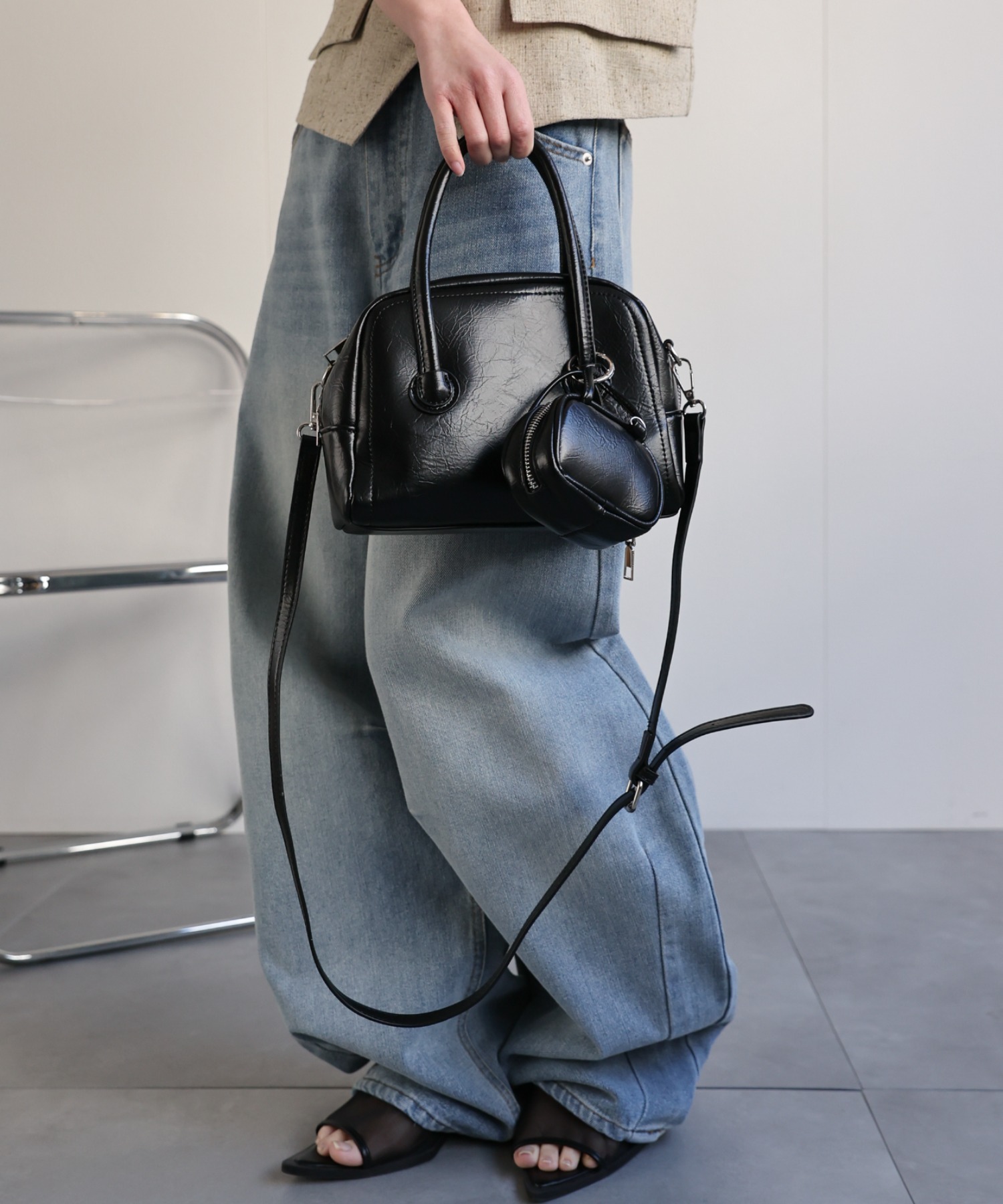 model：156cm 着用サイズ：FREE