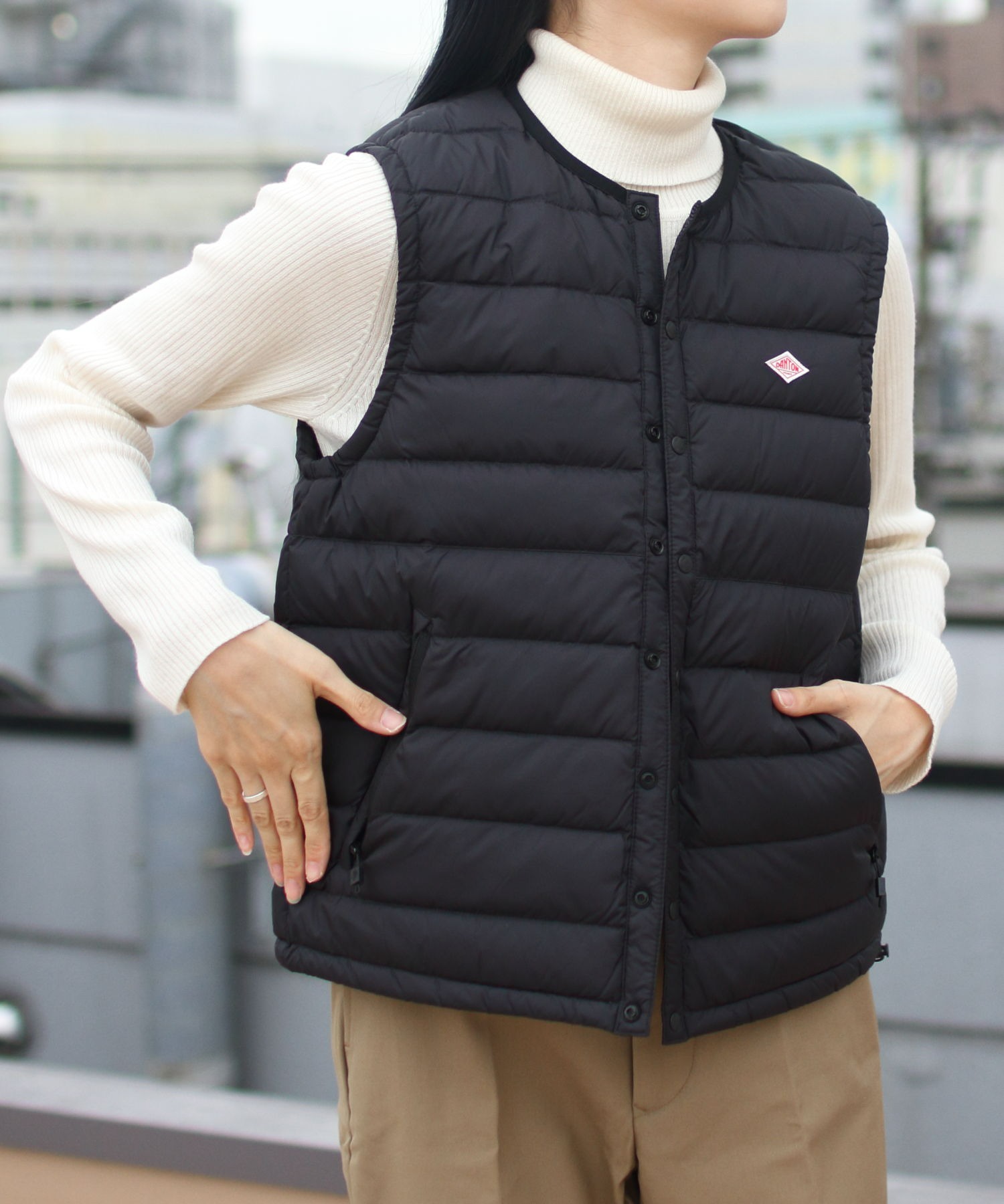 Danton ダントン インナーダウンクルーネックベスト Inner Down Crew Neck Vest ウィメンズ Dt A0002nnf Danton Steps Online Store ステップス オンラインストア