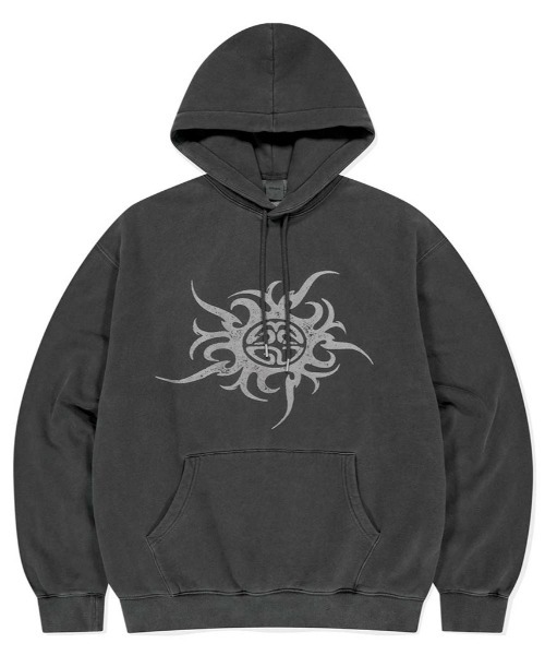 パーカー 「mahagrid/マハグリッド」 TRIBAL ECLIPSE PIGMENT HOODIE/トライバル エクリプス ピグメントフーディー mahagrid/マハグリッド』 TRIBAL ECLIPSE PIGMENT HOODIE