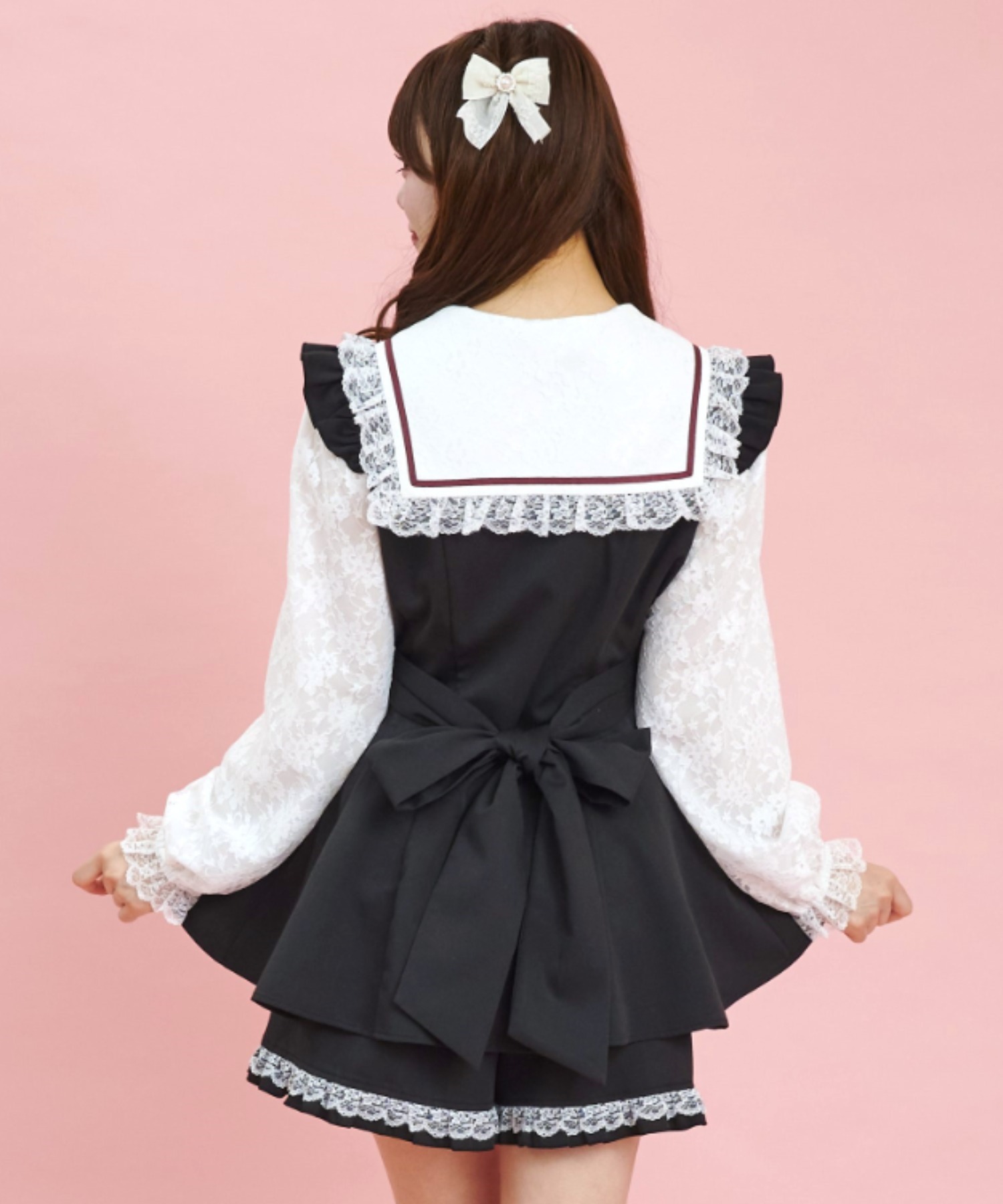 レースセーラー襟セットアップ