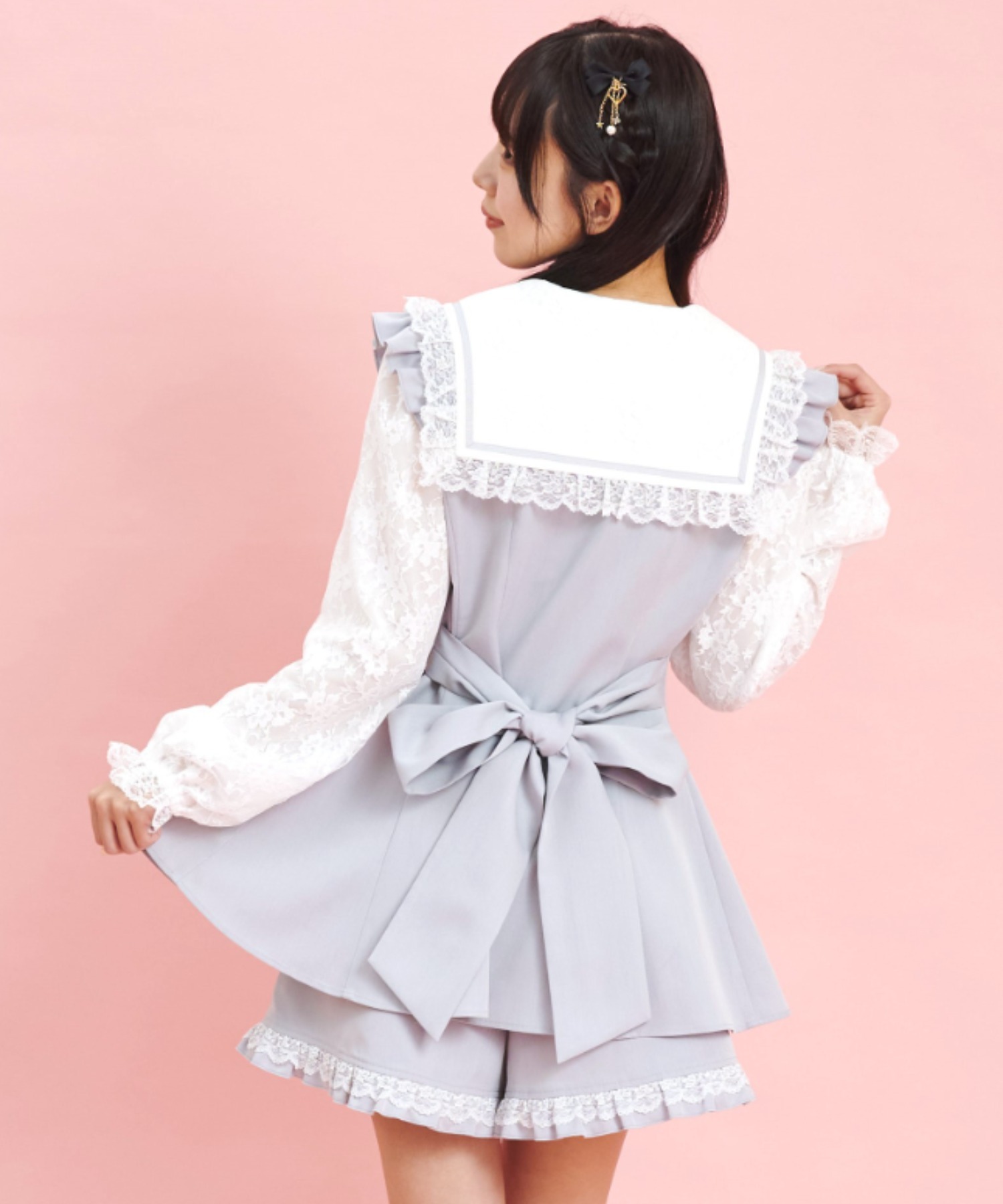 レースセーラー襟セットアップ