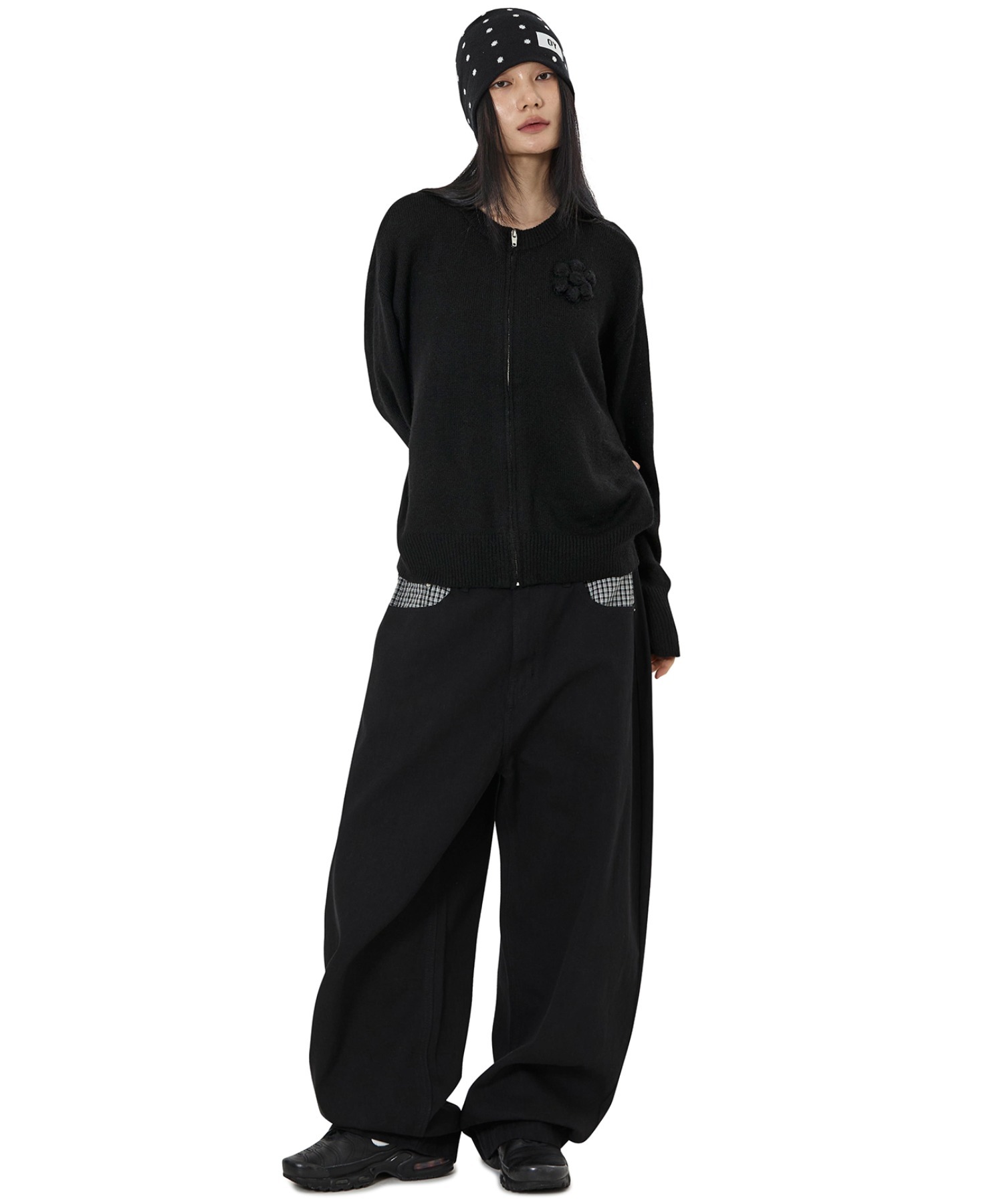 コ*コ様 【未使用】Stone  Zipper Cardigan X kOhAKUアシメZIPコクーンコート』