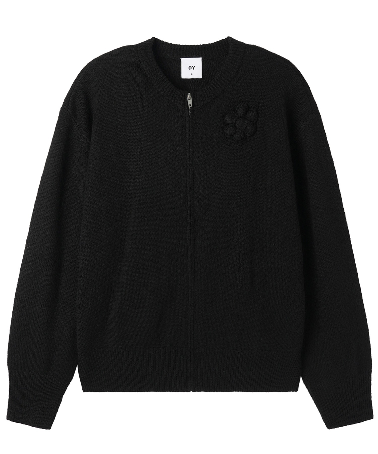 希少 TTT MSW 上質 Flower Zip Knit Cardigan F 希少 TTT MSW 上質 Flower Zip Knit Cardigan F