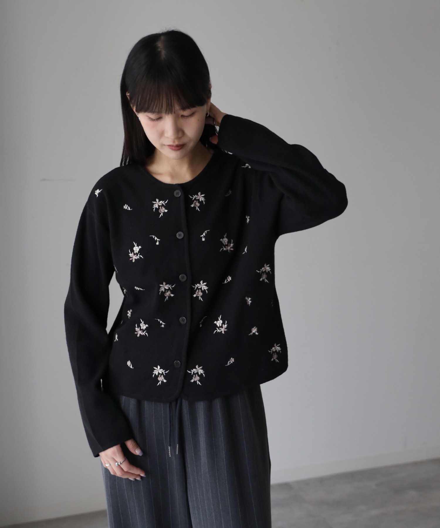 model：164cm. 着用サイズ：FREE