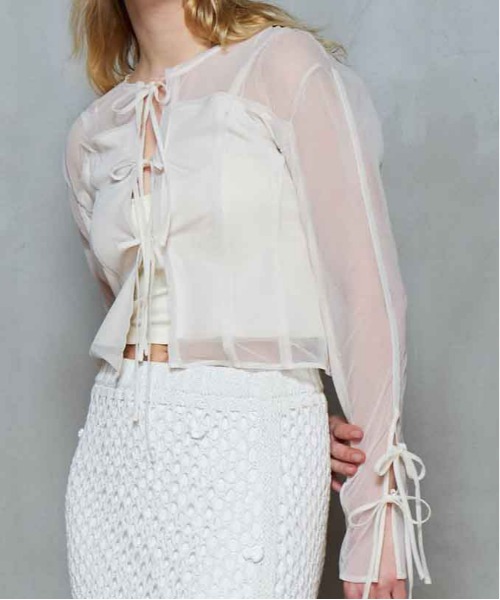 25SUMMER PRE-ORDER】Reversible Sheer Cardigan/リバーシブルシアー