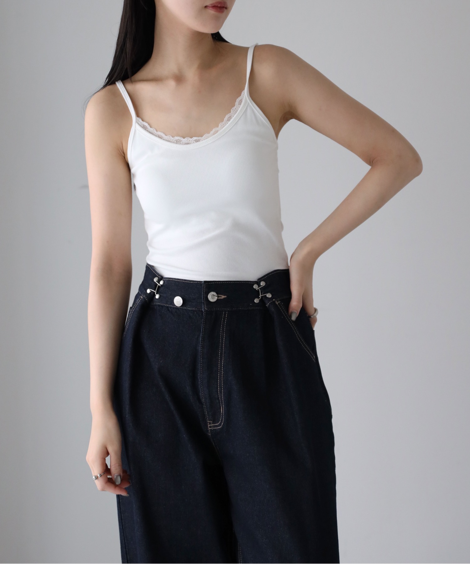 model：164cm. 着用サイズ：FREE