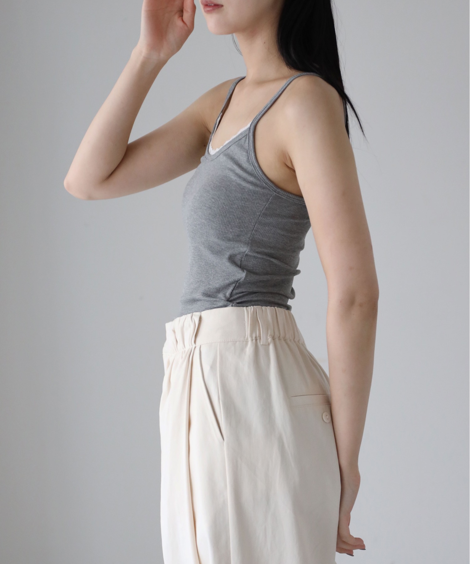 model：164cm. 着用サイズ：FREE