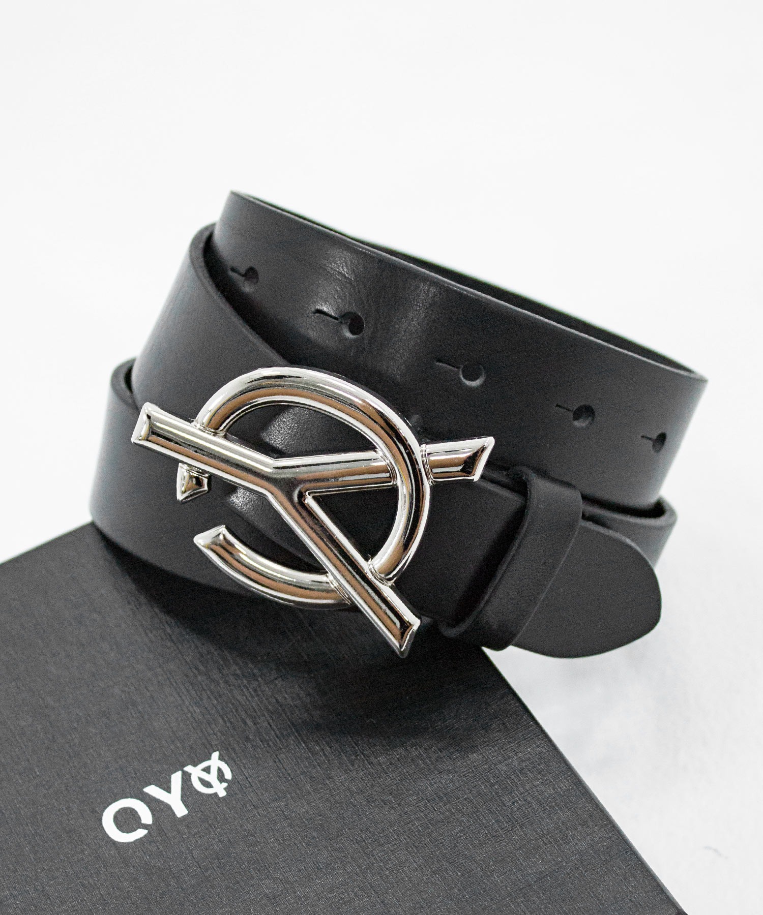 OY/オーワイ』LOGO LEATHER BELT2/ロゴ レザー ベルト2 OY│A'GEM/9