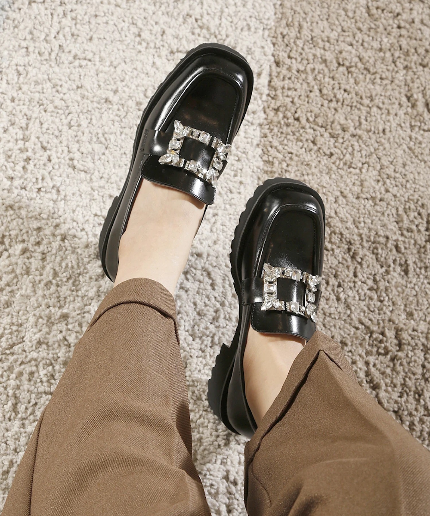 キラキラバックルローファー ALL BLACK│Jeffrey Campbell OFFICIAL