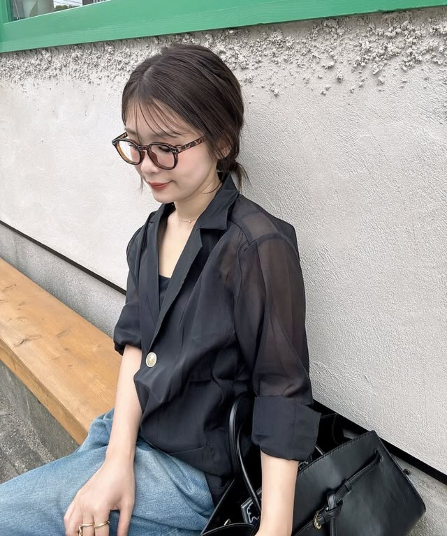 model：H155 着用サイズ：FREE