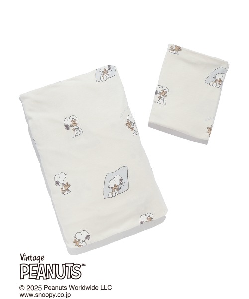 【PEANUTS】【Sleep】SNOOPY×BEAR 総柄2点セットシングル gelato pique（ジェラートピケ） Sleep PEANUTS オリジナルアート 総柄