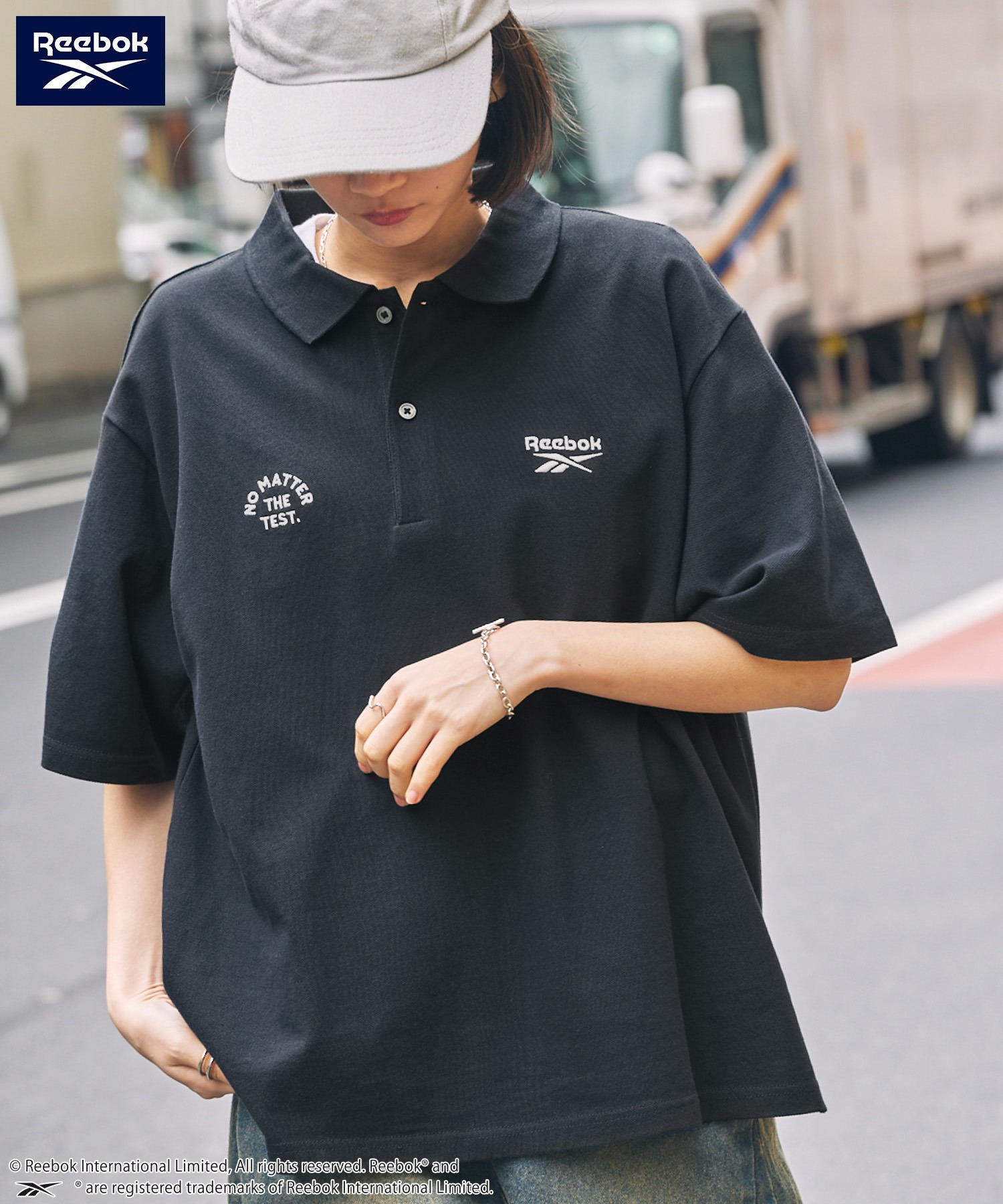 Reebok/リーボック 別注 ダブルロゴ刺繍 ビッグシルエット