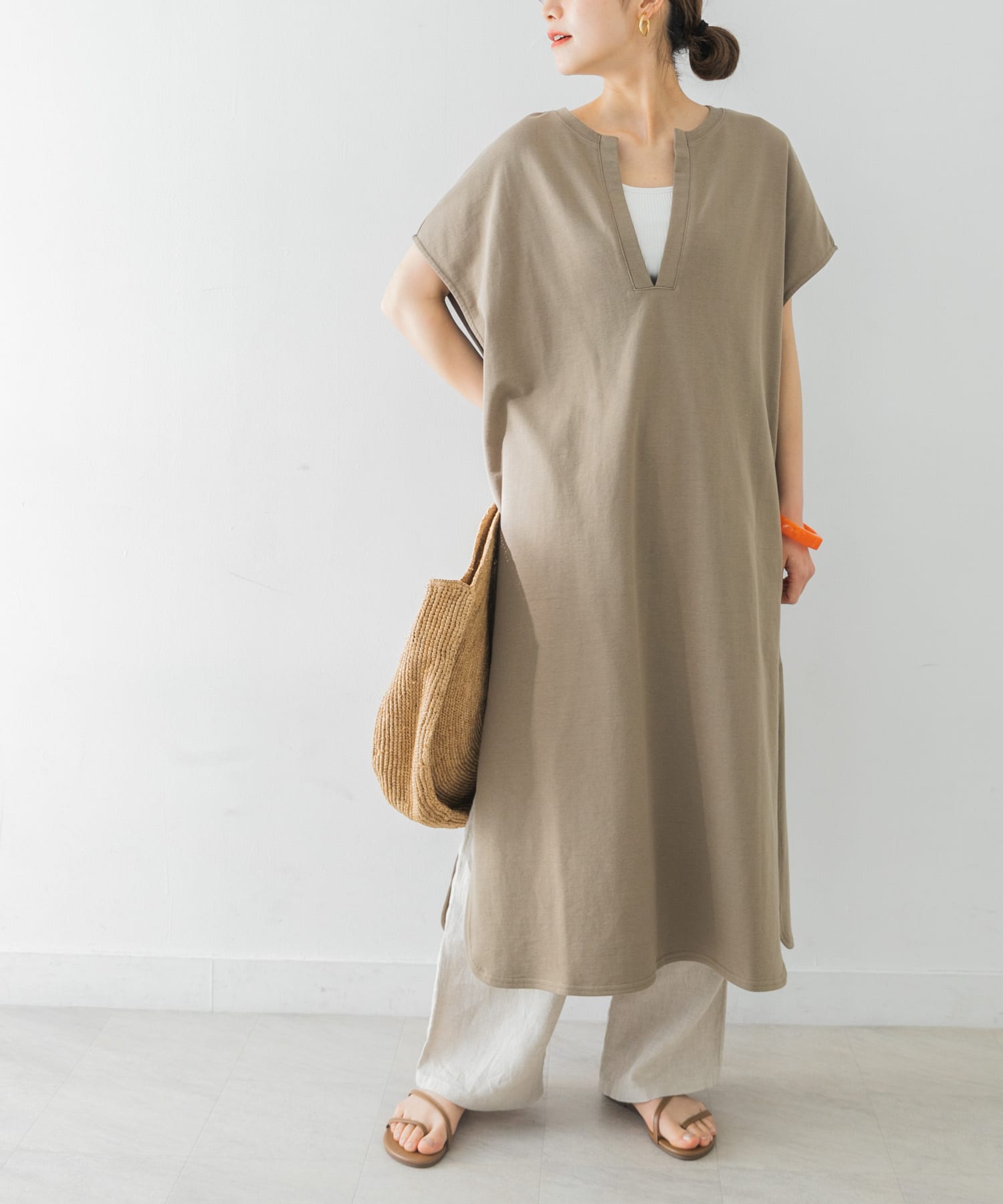 エトナ山 火山 安定しました カフタン ワンピース Cozy L Jp