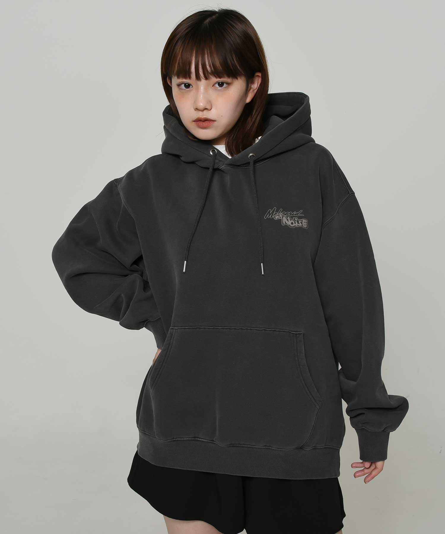 mahagrid フーディー パーカー ロゴ マハグリッド アップリケ ブラック mahagrid/マハグリッド』THIRD LOGO HOODIE/ サードロゴ プルオーバー