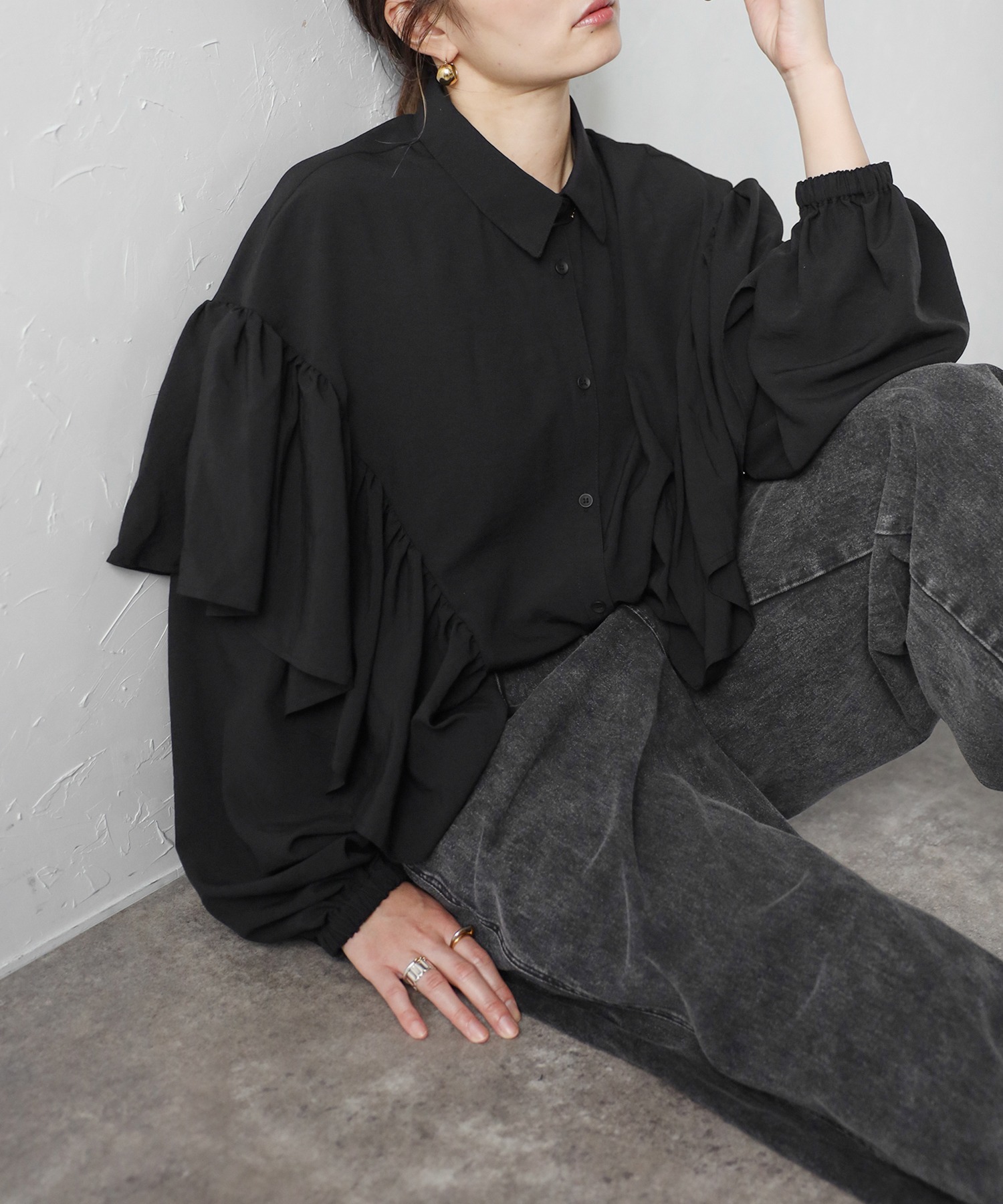 model：H158 着用サイズ：FREE