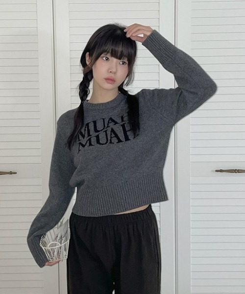 A'GEM/9 × .kom 『muah muah/ムーアムーア』 LAMBSWOOL JACQUARD