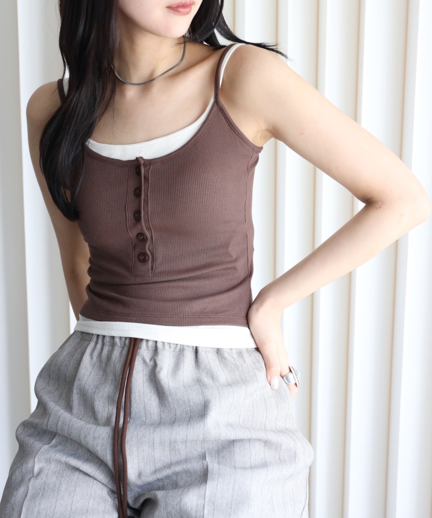 model：164cm. 着用サイズ：FREE