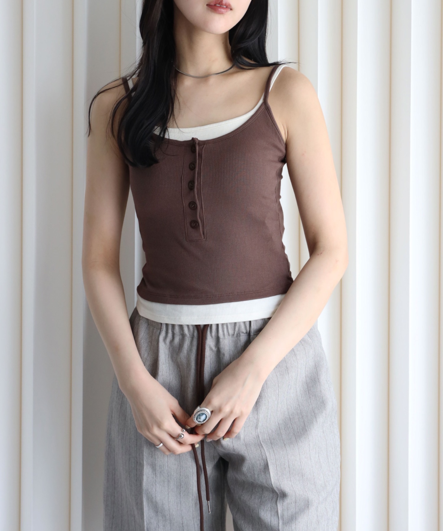 model：164cm. 着用サイズ：FREE