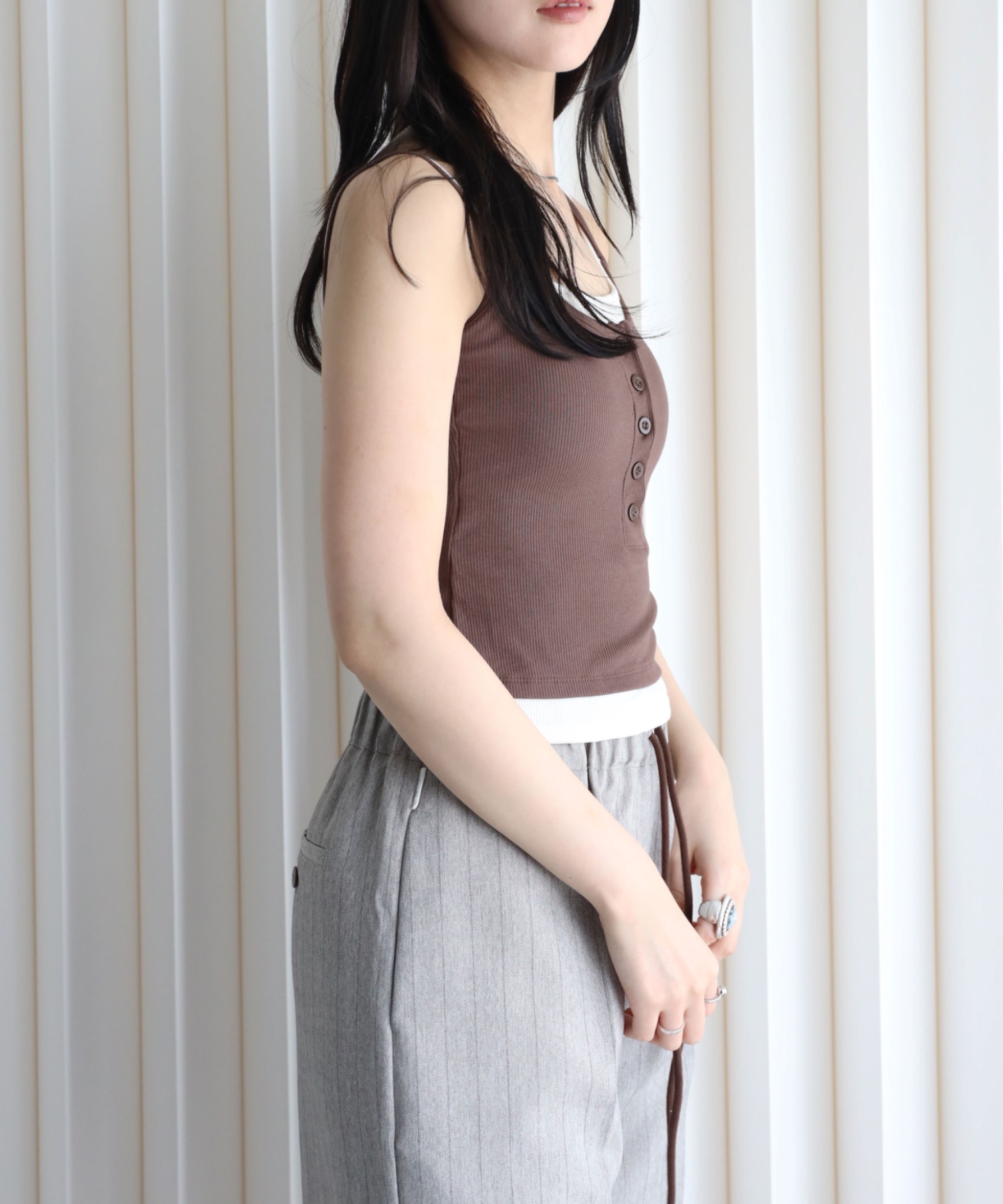 model：164cm. 着用サイズ：FREE