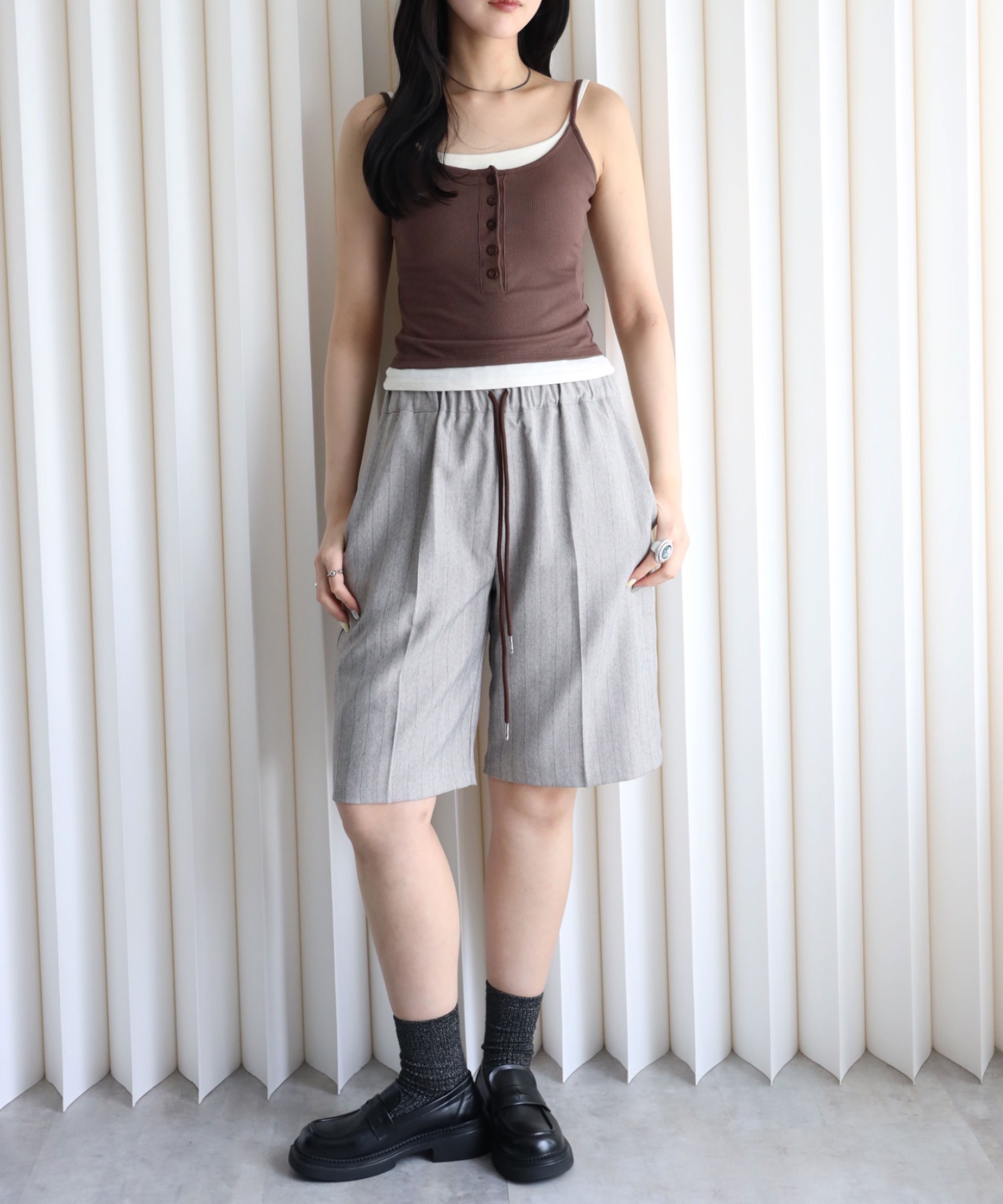 model：164cm. 着用サイズ：FREE