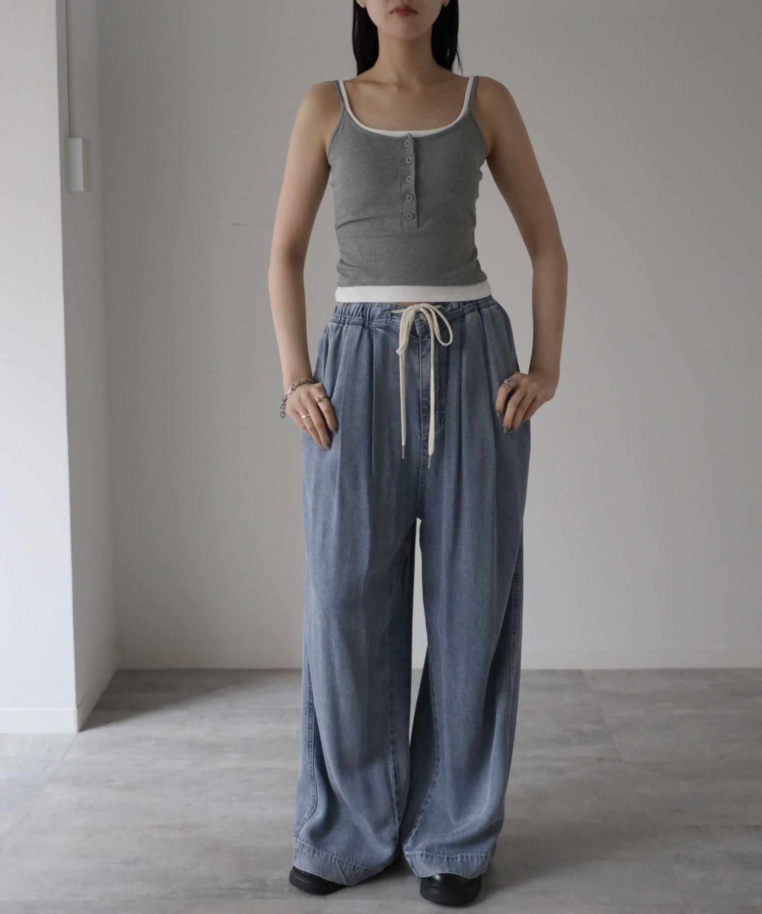 model：164cm. 着用サイズ：FREE