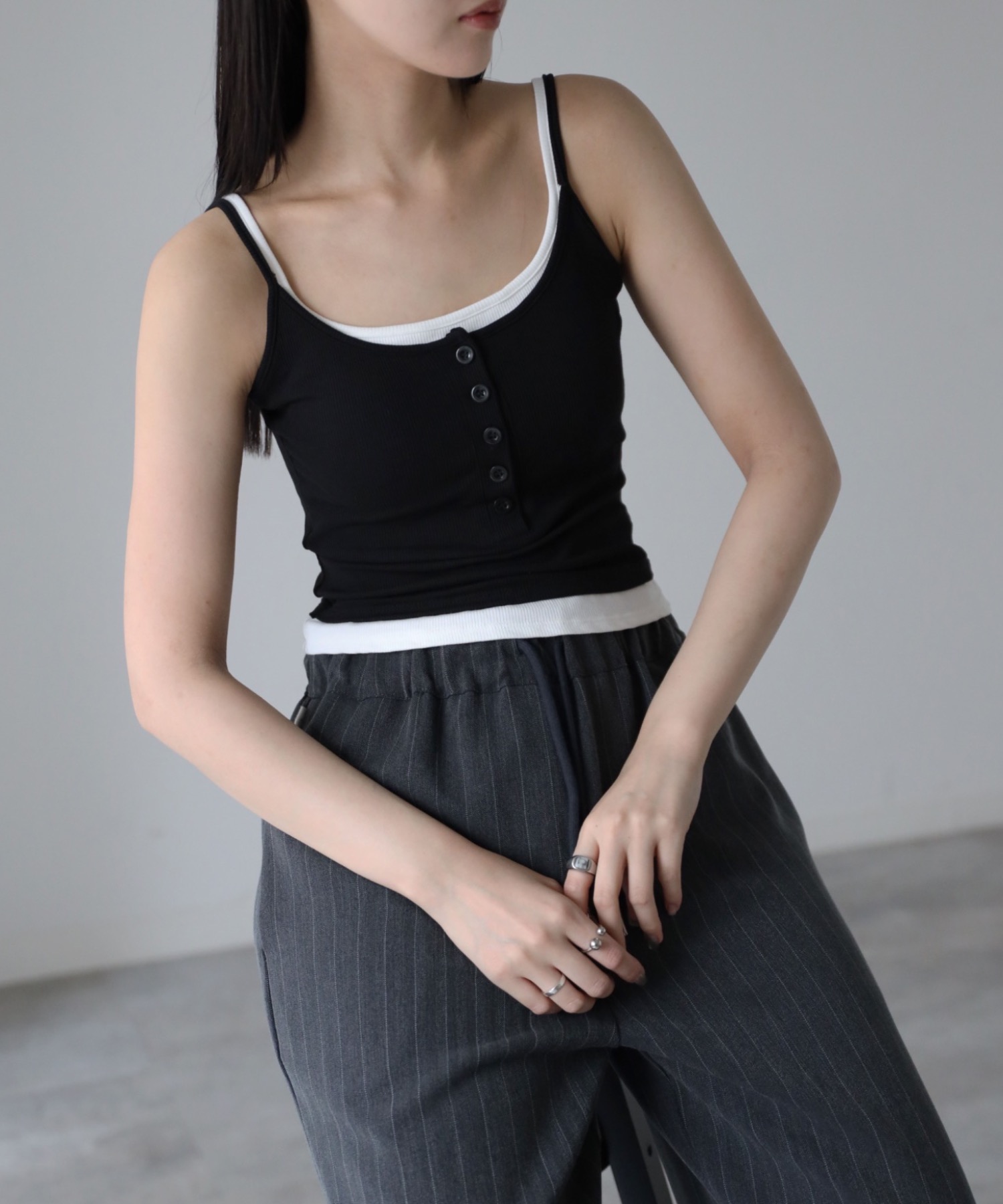 model：164cm. 着用サイズ：FREE