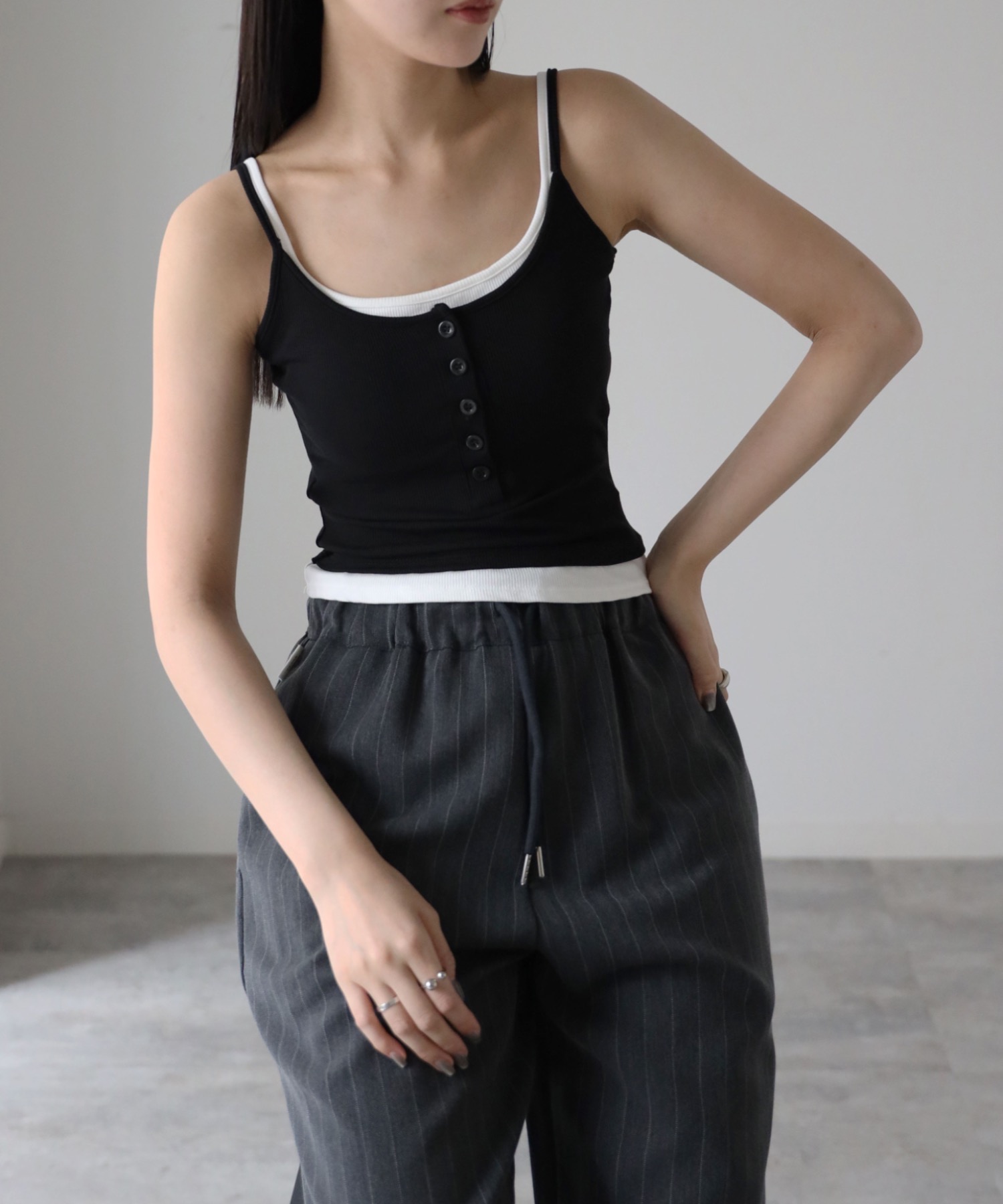 model：164cm. 着用サイズ：FREE